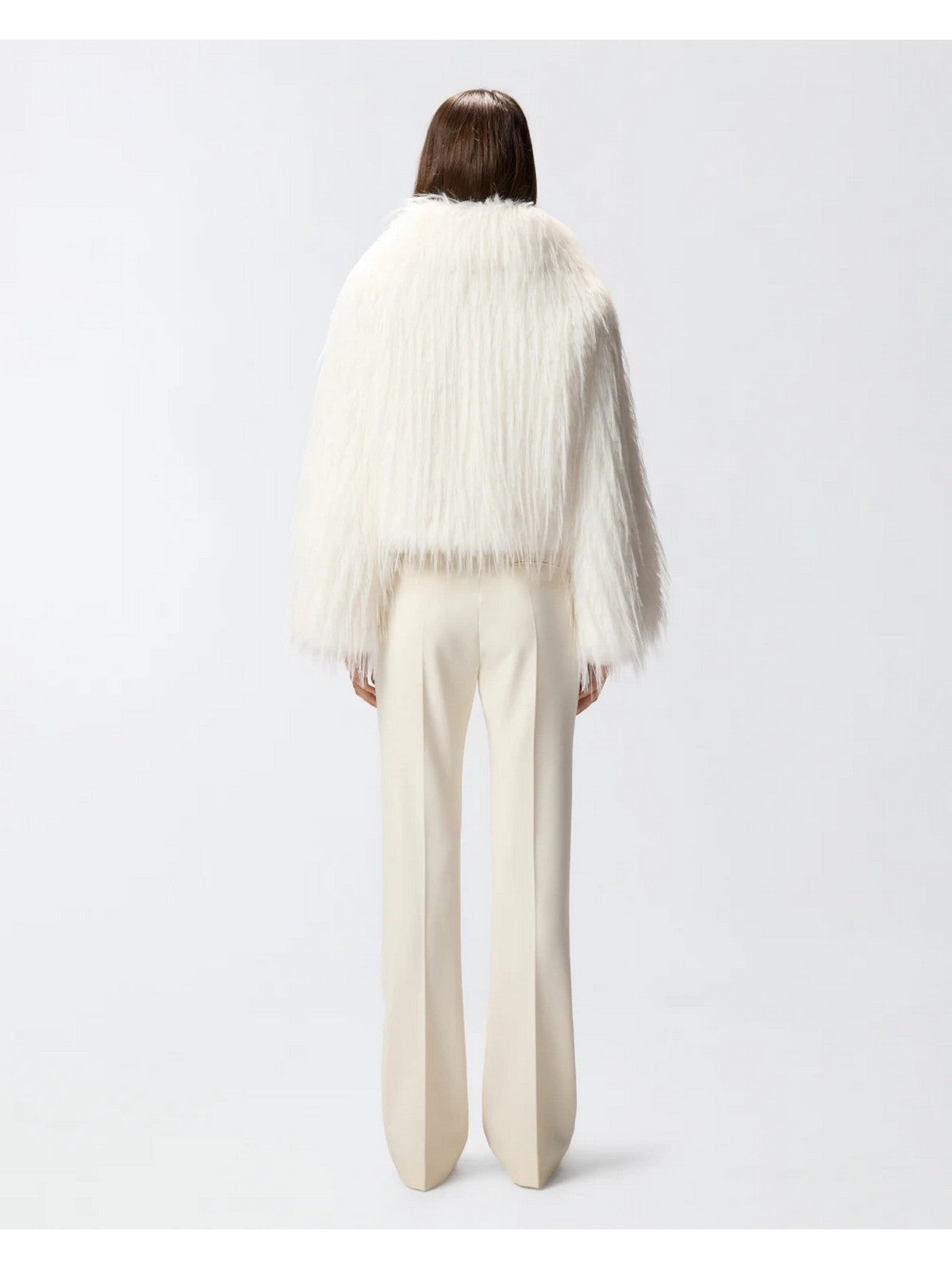 PINKO Pelliccia Donna AMPARO CABAN 106045-A2ZO Z14 BIANCO SETA