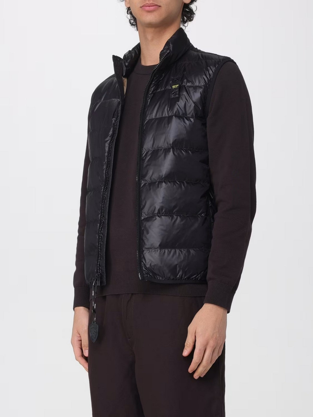 BLAUER Gilet Uomo RAWSON 26SBLUX03232 006719 999ET NERO interno BEIGE NATURALE