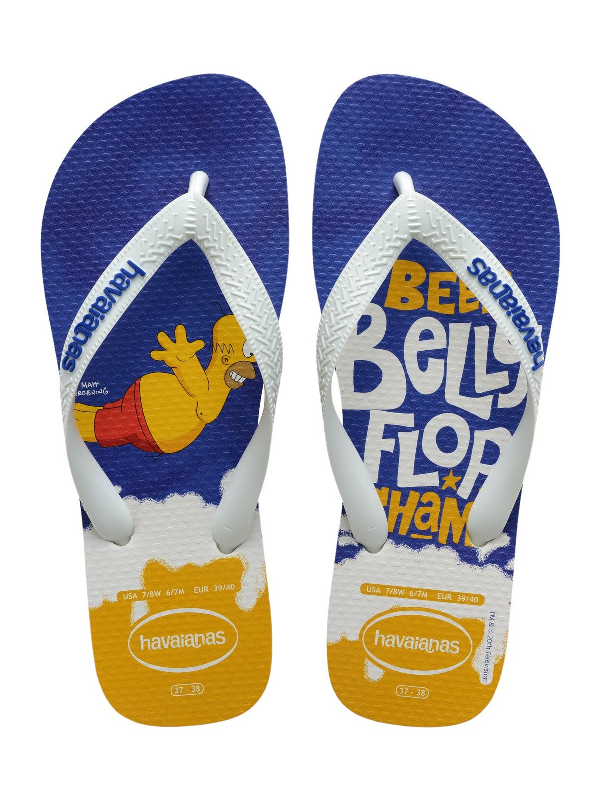 HAVAIANAS Infradito Unisex adulto Hav. Simpsons 4137889.7462 Bianco gioboutiqueweb