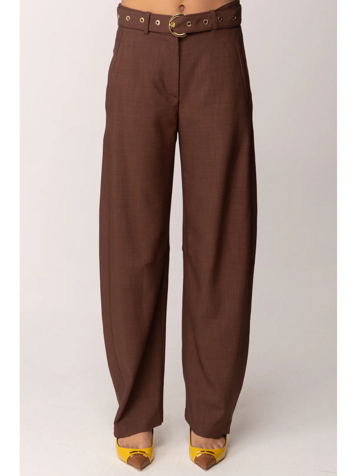 PINKO Pantalone Donna LEXY PANTALONE FRISOTTINO 106492-A2W6 L78 MARRONE TERRA X PIANTE