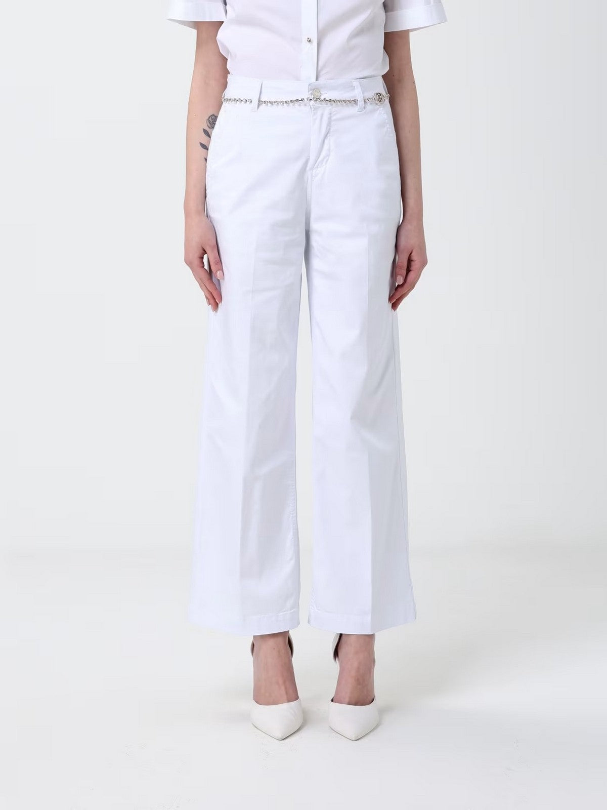 LIU JO WHITE Pantalone Donna WA6475T373A 11111 BIANCO OTTICO