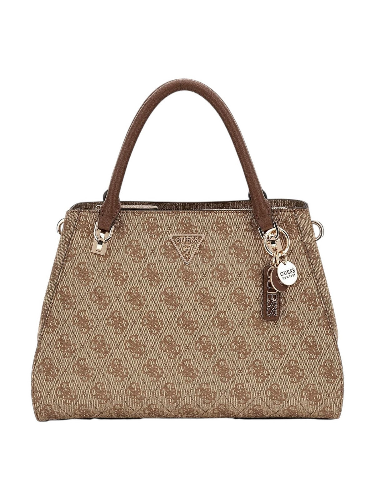 GUESS Borsa Donna NOELLE II LUXURY SATCHEL HWBG96 72070 LGW LATTE LOGO/BROWN