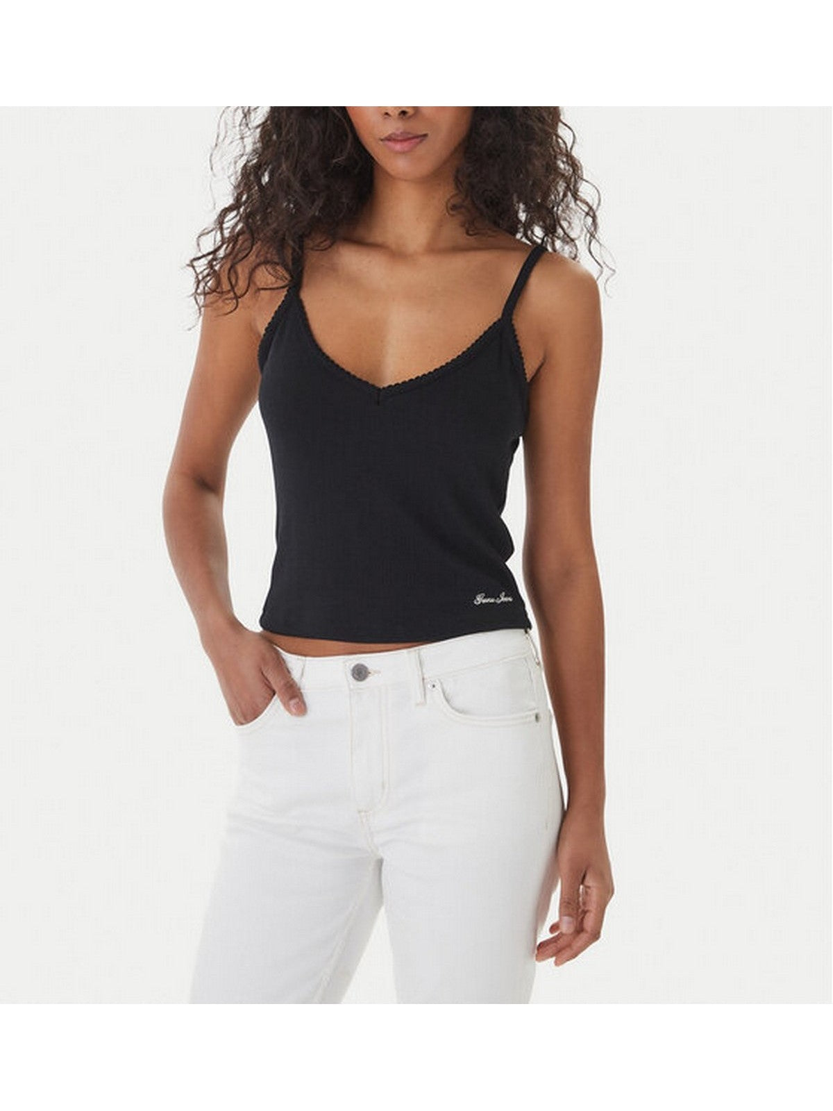 GUESS Top Donna GJ POINTELLE CAMI W6GPB5 KG372 JBLK Jet Black A996