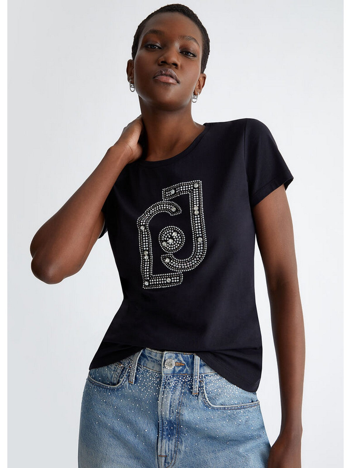 LIU JO WHITE T-Shirt e Polo Donna WA4017J5003 N9069 Nero