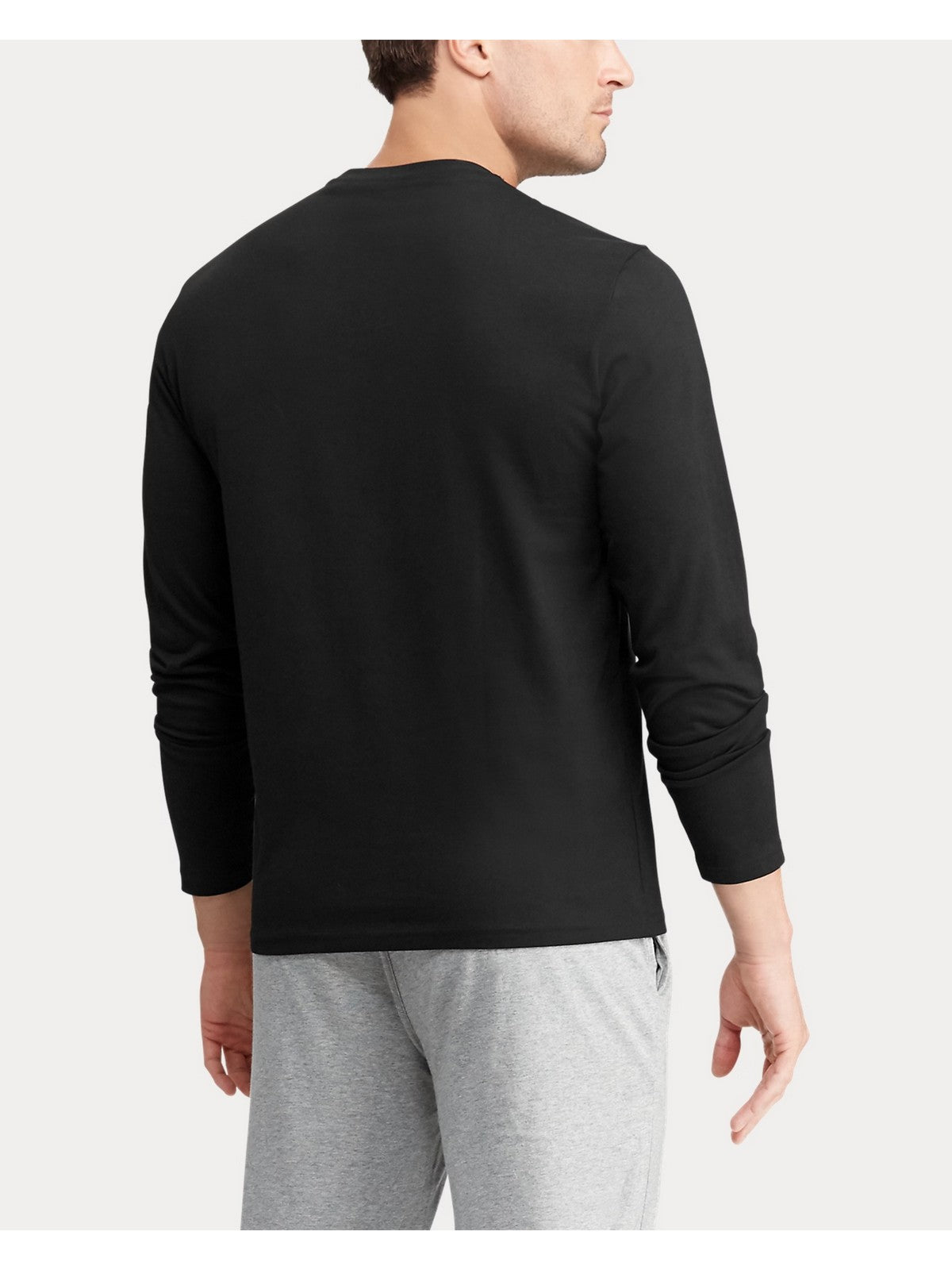 POLO RALPH LAUREN T-shirt Uomo L/S CREW-SLEEP-TOP 714844759 001 POLO BLACK