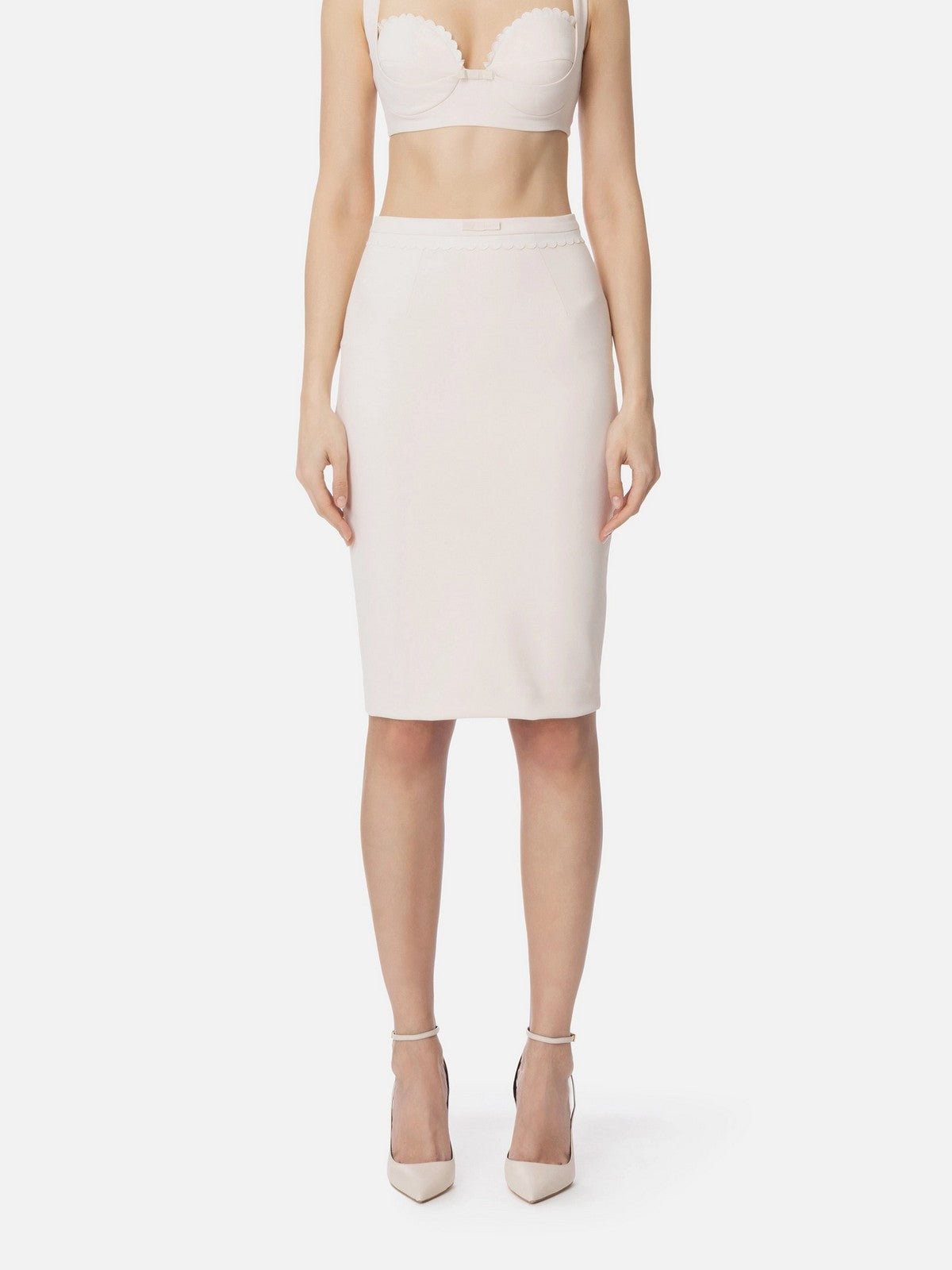 ELISABETTA FRANCHI Gonna Donna GO11852E2-193 Beige gioboutiqueweb