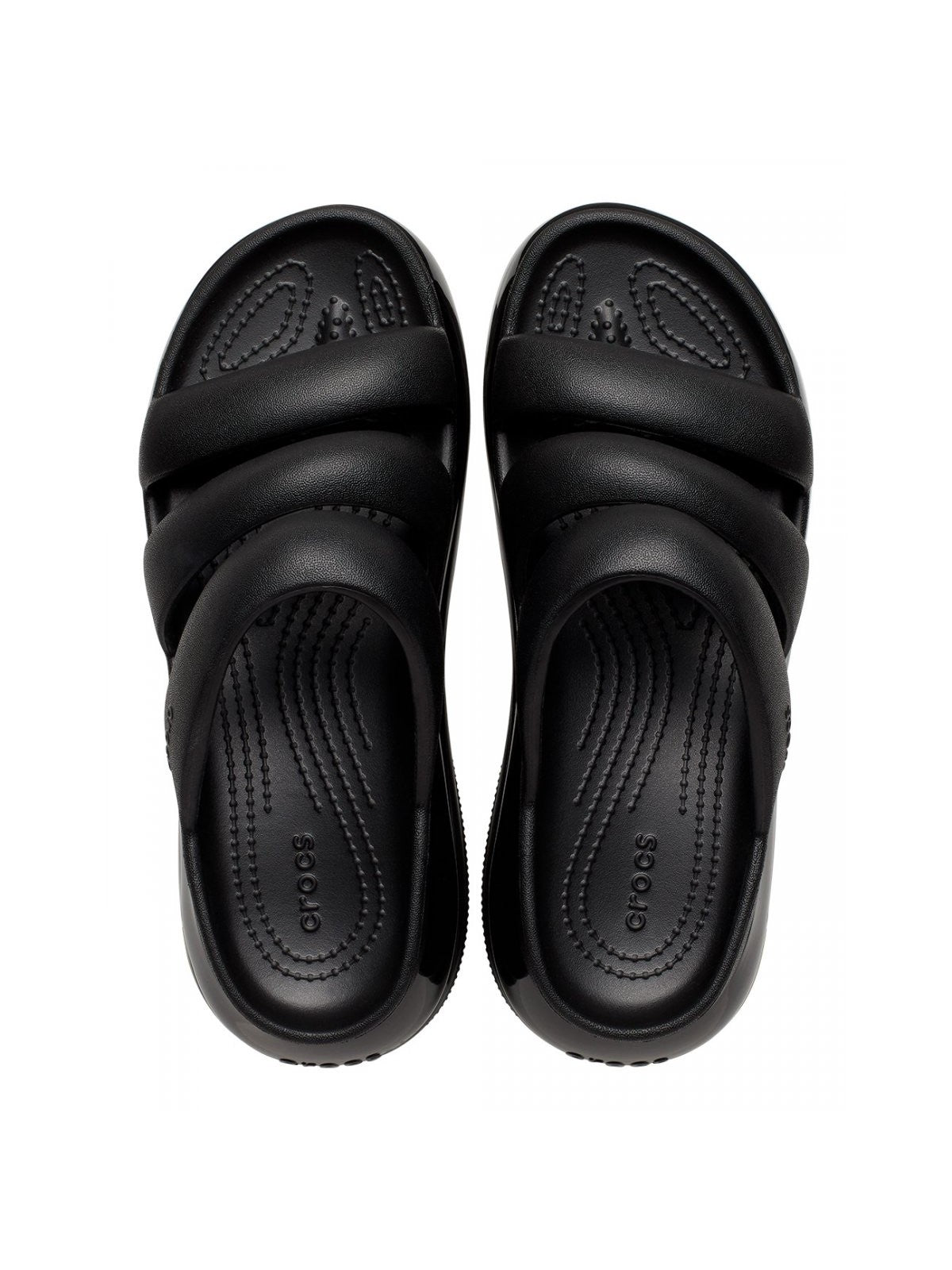 CROCS Ciabatta Donna Mega Crush Triple Strap 209842 001 Nero gioboutiqueweb