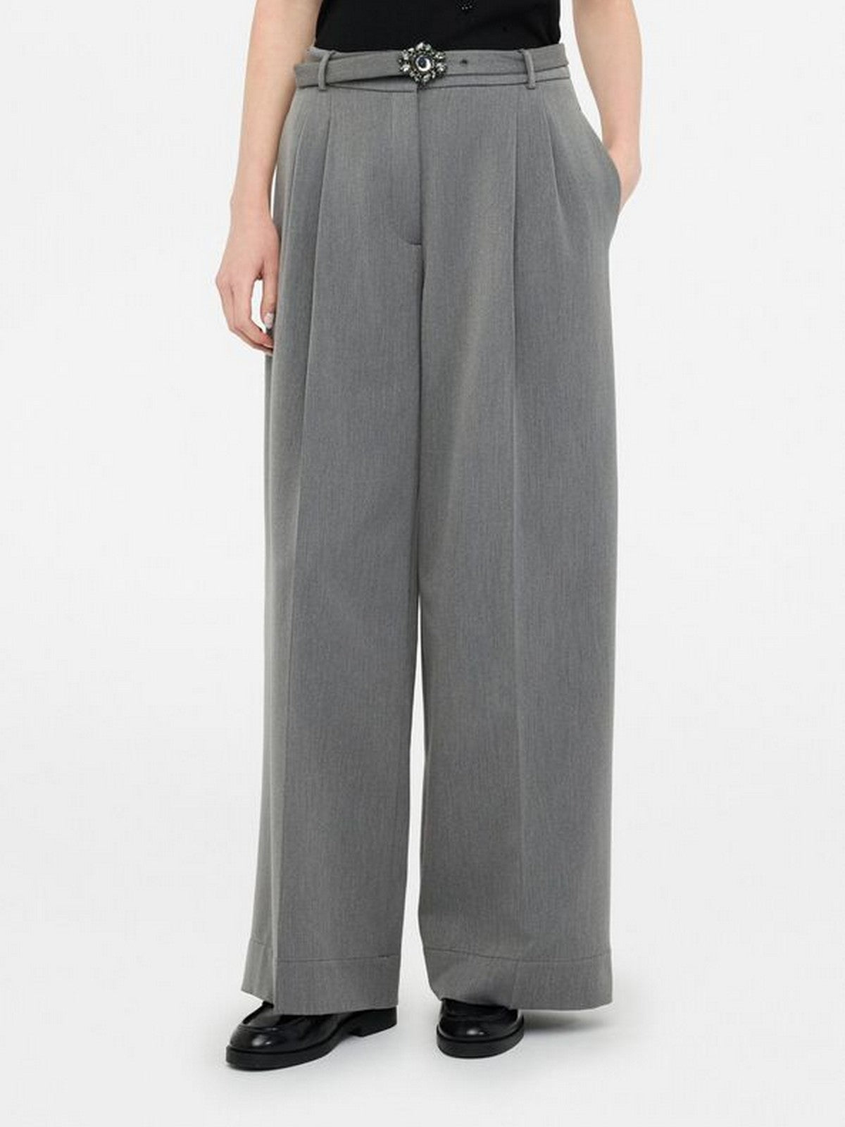 LIU JO WHITE Pantalone Donna MF5269TS224 84006 Grey chic