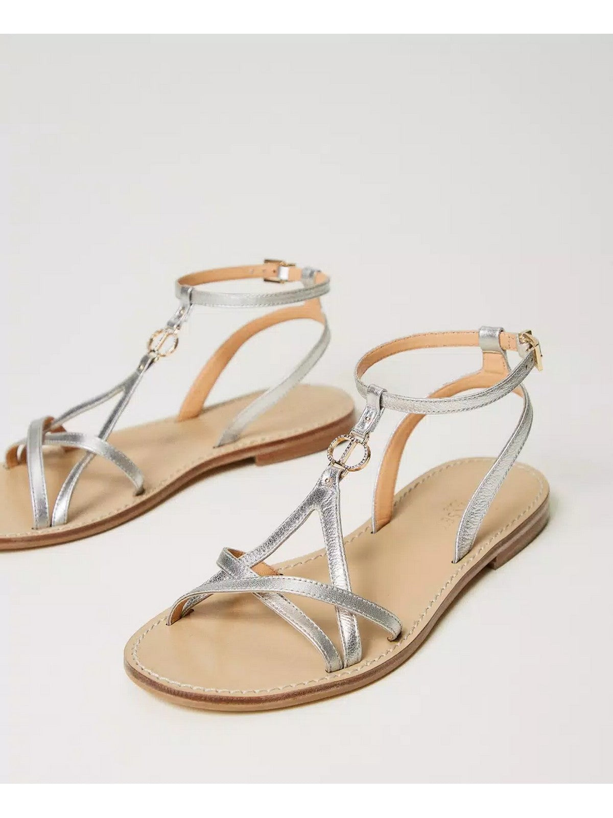 Twinset Sandalo Donna 241TCT122 00995 Plata