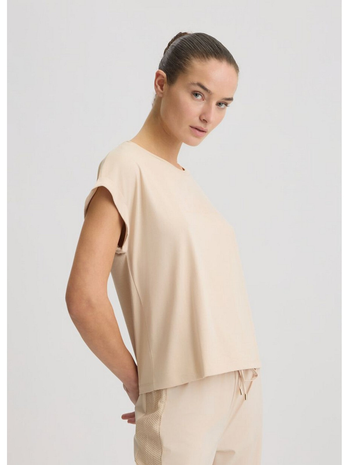 LIU JO SPORT T-shirt Donna TA5181JS003 M9181 Natural beige LiuJo gioboutiqueweb