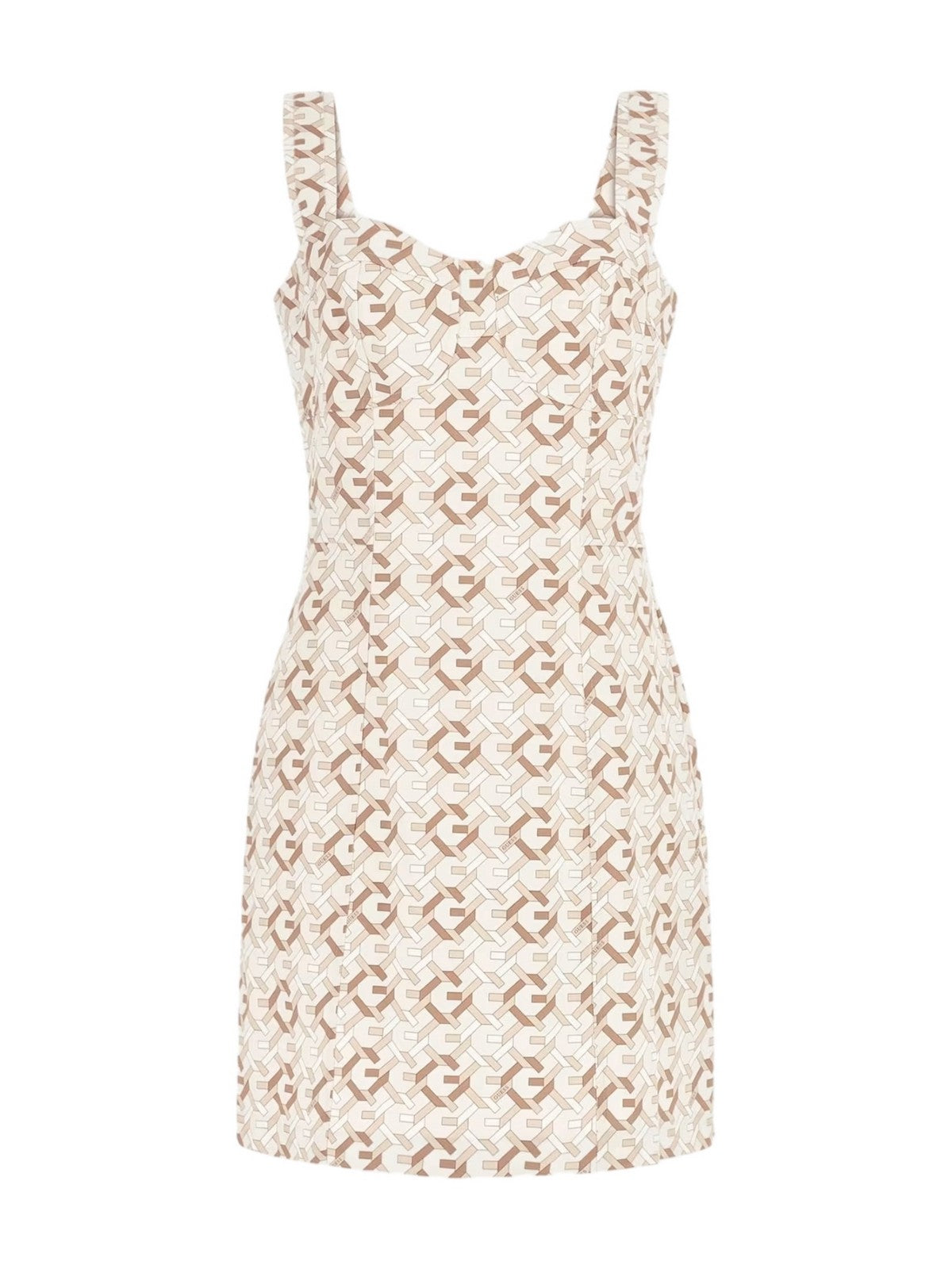 Guess Woman Dress Sl Beatrice Stuctur W4RK19 WER10 P1FH Beige