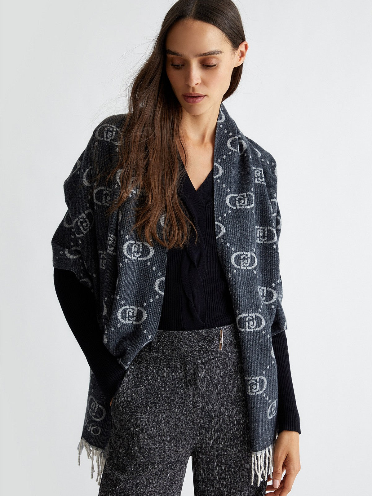 LIU JO SOFT Sciarpa Donna 2F4004T0300 71502 Grigio gioboutiqueweb