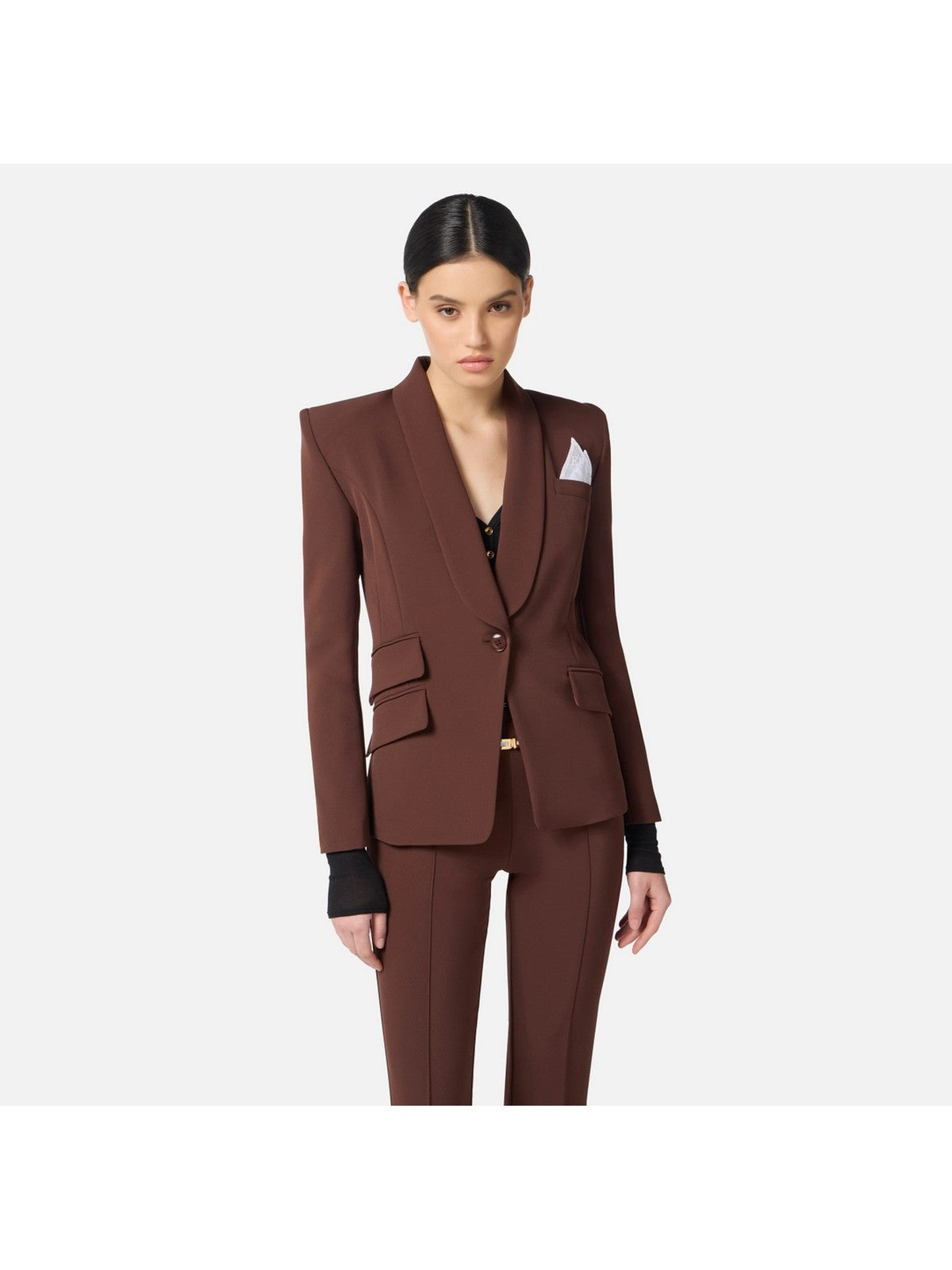 ELISABETTA FRANCHI Tailleur Donna TP00156E2 EA3 COFFEE gioboutiqueweb
