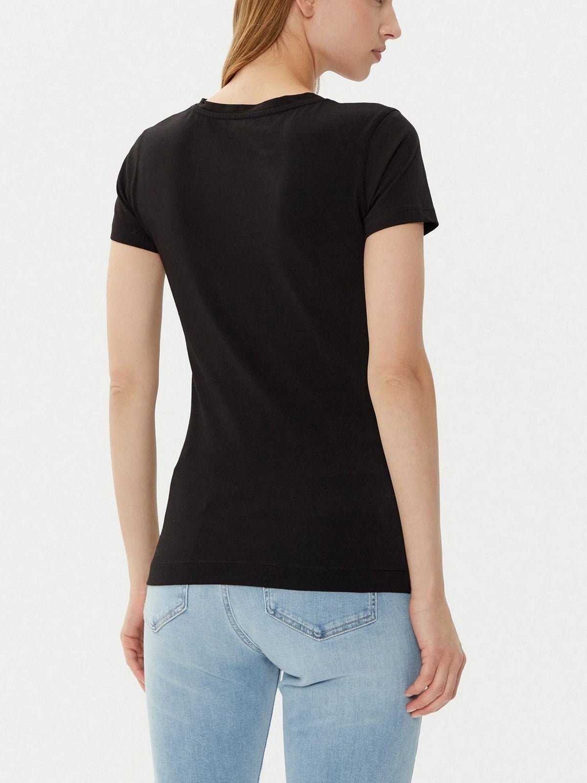 GUESS T-shirt Donna SS VN PYTHON TRIANGLE TEE W5RI21 J1314 JBLK Nero gioboutiqueweb