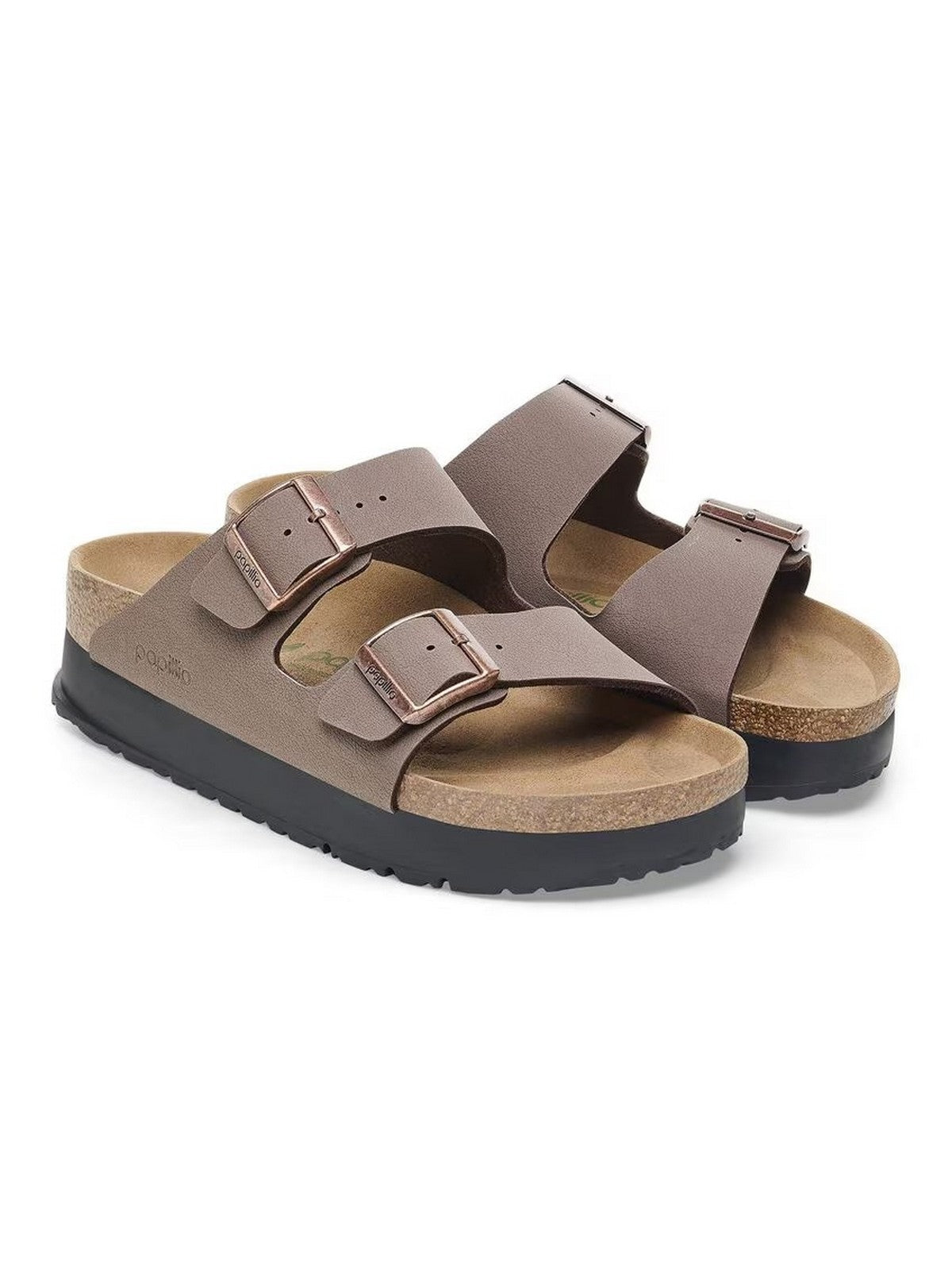 BIRKENSTOCK Sandalo Donna Arizona Platform mocca veg, Birko Flor 1027417 Marrone gioboutiqueweb
