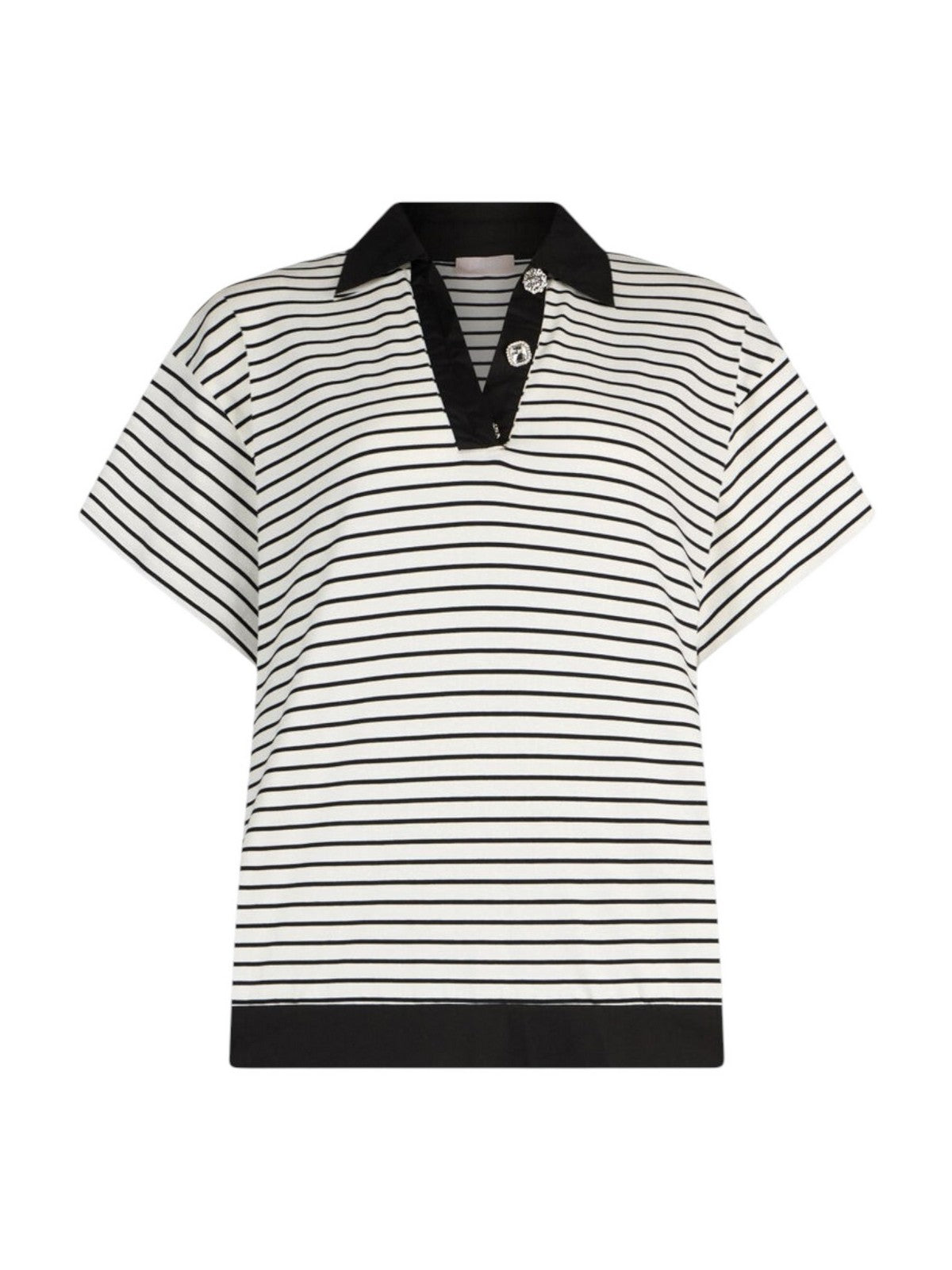 LIU JO WHITE T-shirt Donna WA6495J4909 P9442 Bl&white strip/black