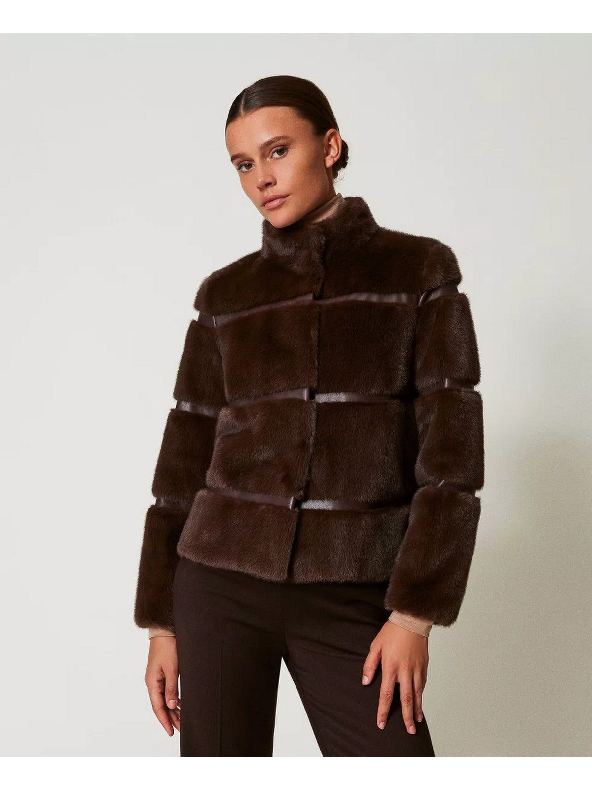 TWINSET Pelliccia Donna 242TT2022 11946 Marrone gioboutiqueweb