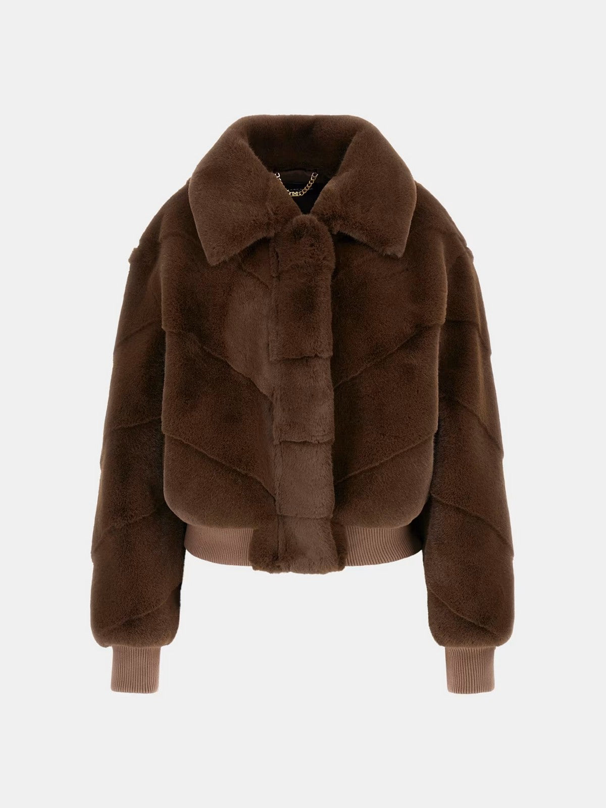 MARCIANO Pelliccia Donna MAYA FAUX FUR JACKET 5BGL11 7375A F1AQ CHOCOLATE BROWNIE MU