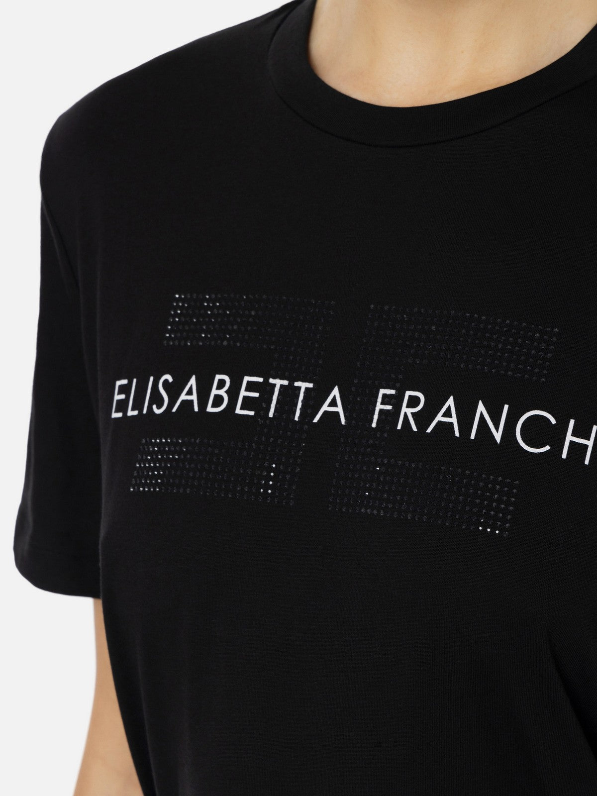 ELISABETTA FRANCHI T-Shirt e Polo Donna MA00346E2 110 Nero gioboutiqueweb