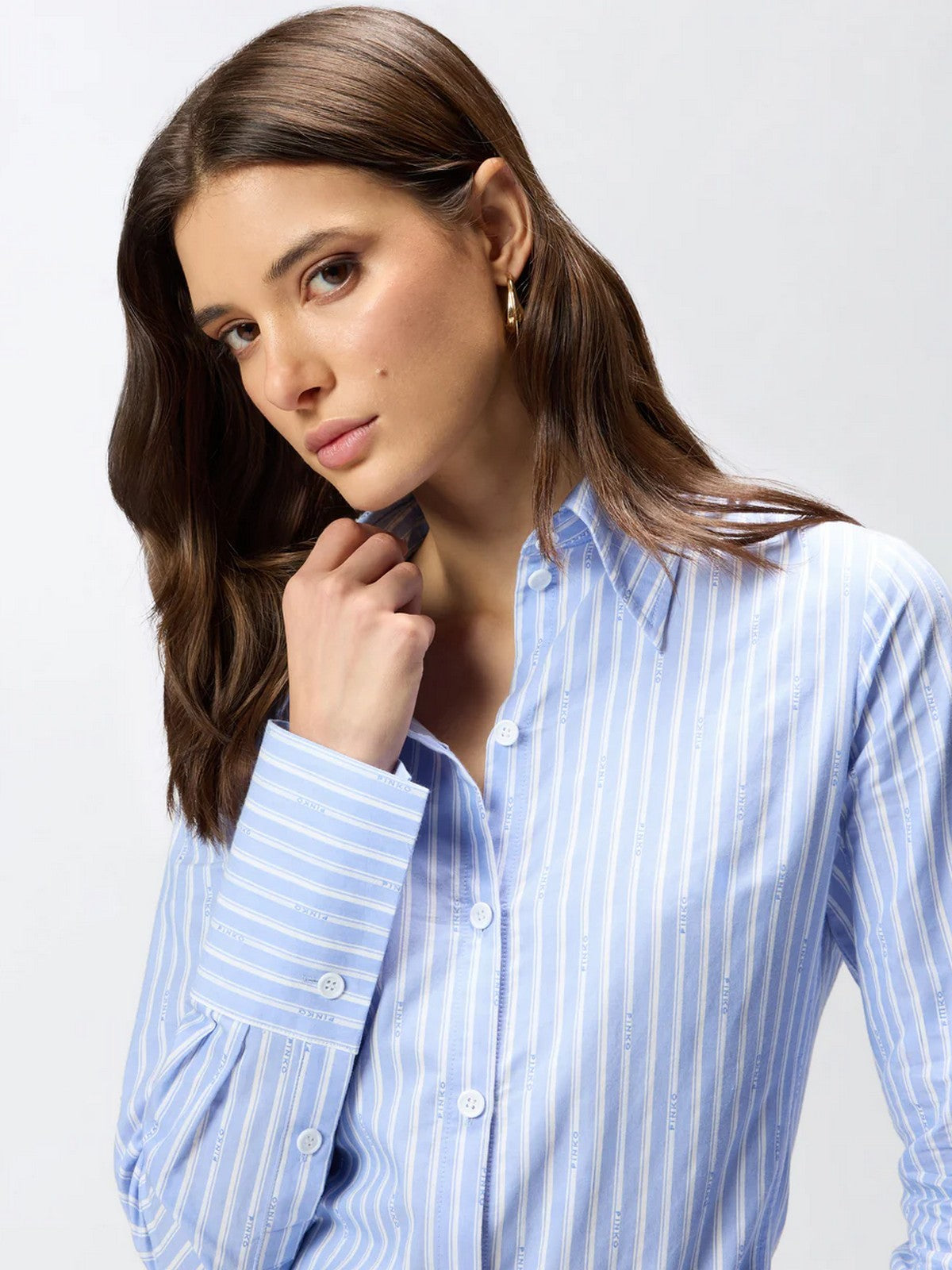 PINKO Camicia Donna CATHLEEN CAMICIA 106481-A36J EZB AZZURRO/BIANCO
