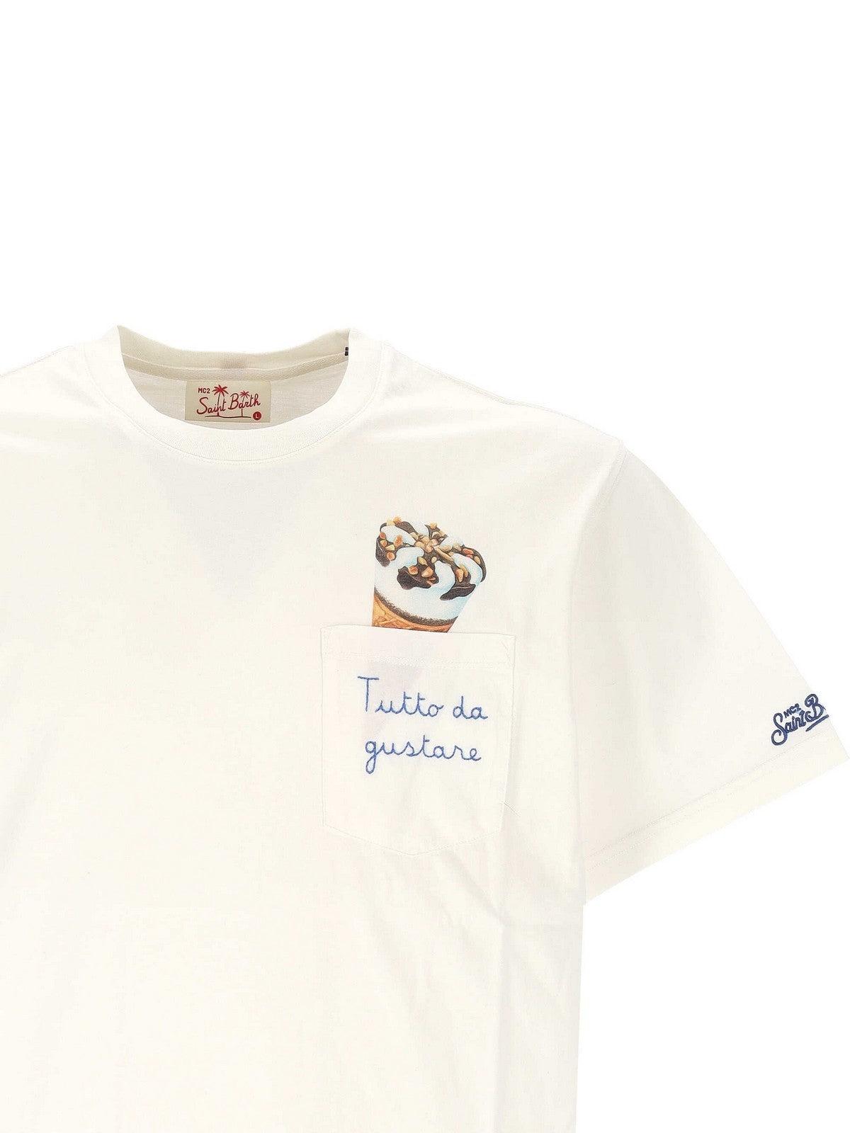 MC2 SAINT BARTH T-shirt Uomo AUSTIN 05605H GELATO GUSTARE 01N EMB