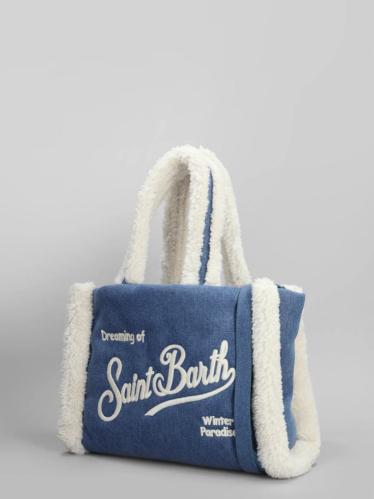 MC2 SAINT BARTH Borsa Donna COLETTE SHEARLING 01473I DENIM 12 EMB
