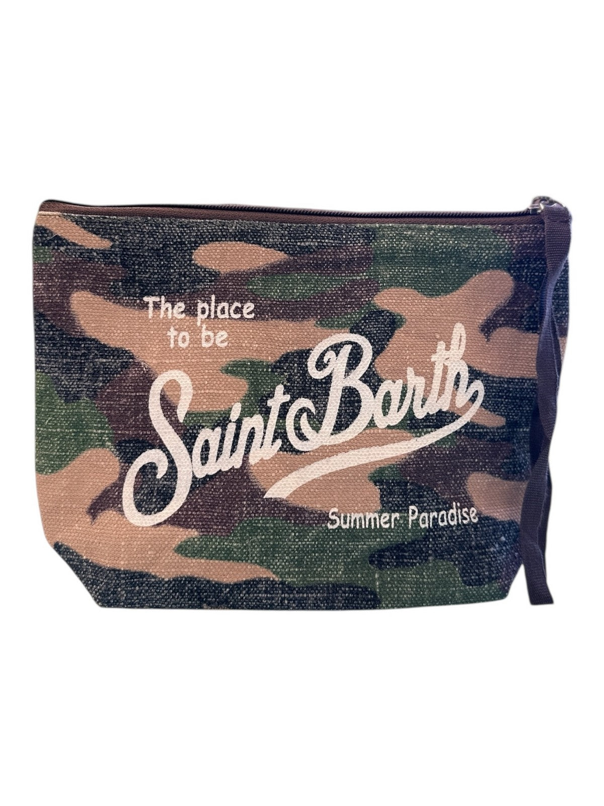 MC2 SAINT BARTH Pochette Donna ALINE LINEN 01997H LINEN CAMOUFLAGE 54 gioboutiqueweb