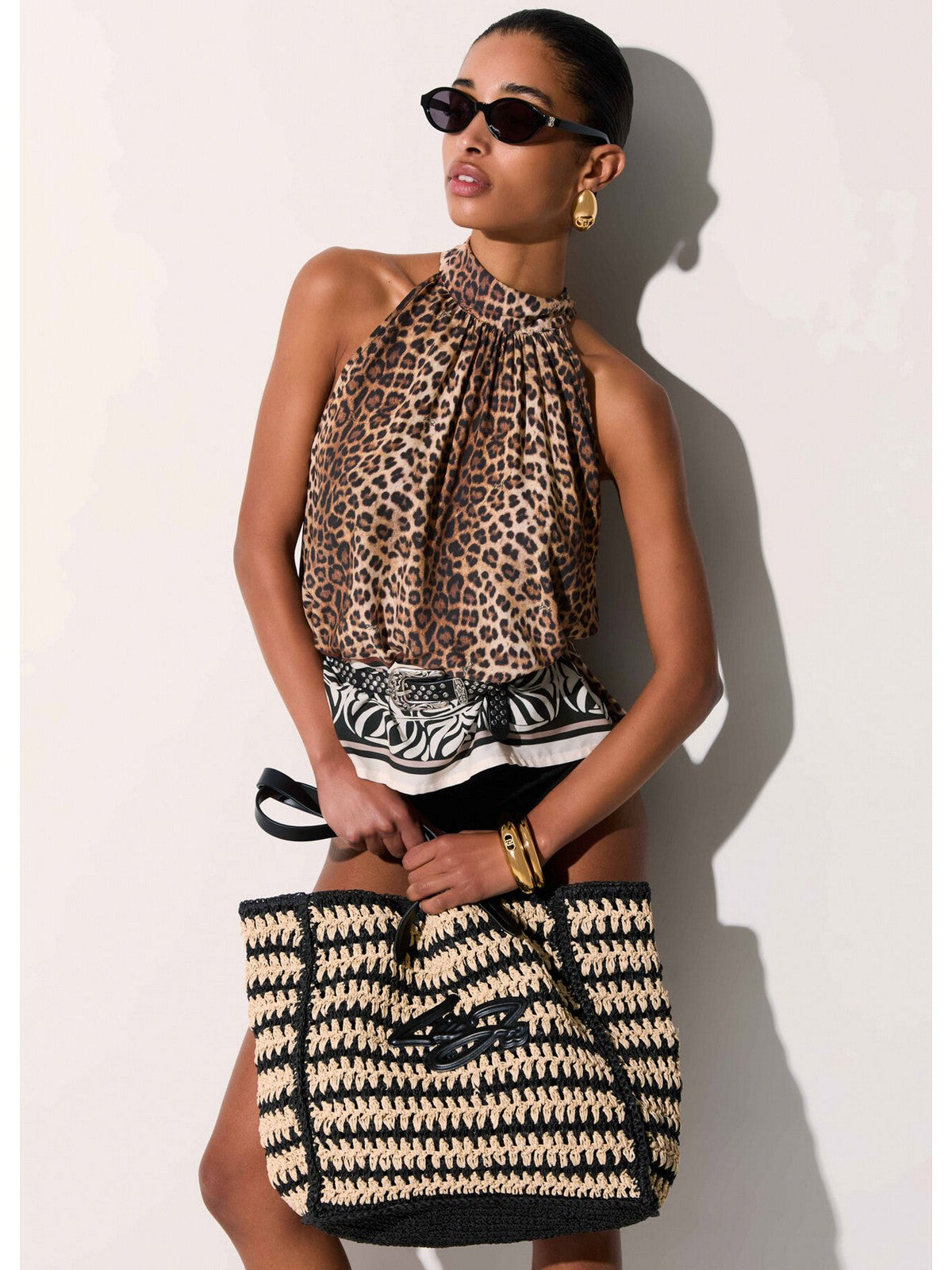 LIU JO BEACHWEAR Top Donna VA6051TS123 V9789 ANIMALIER