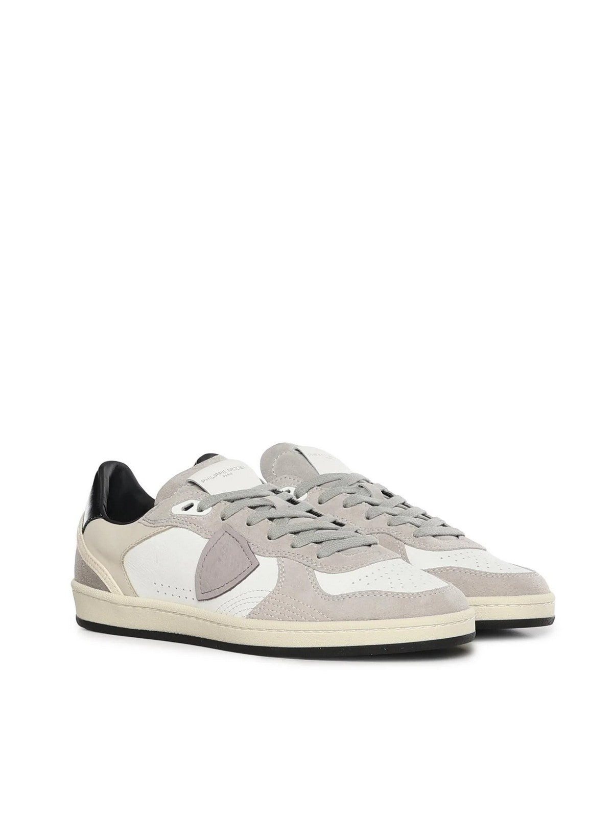 PHILIPPE MODEL Sneaker Uomo PGAL LOW MAN PGLU VD03 VEAU DAIM_BLANC NOIR
