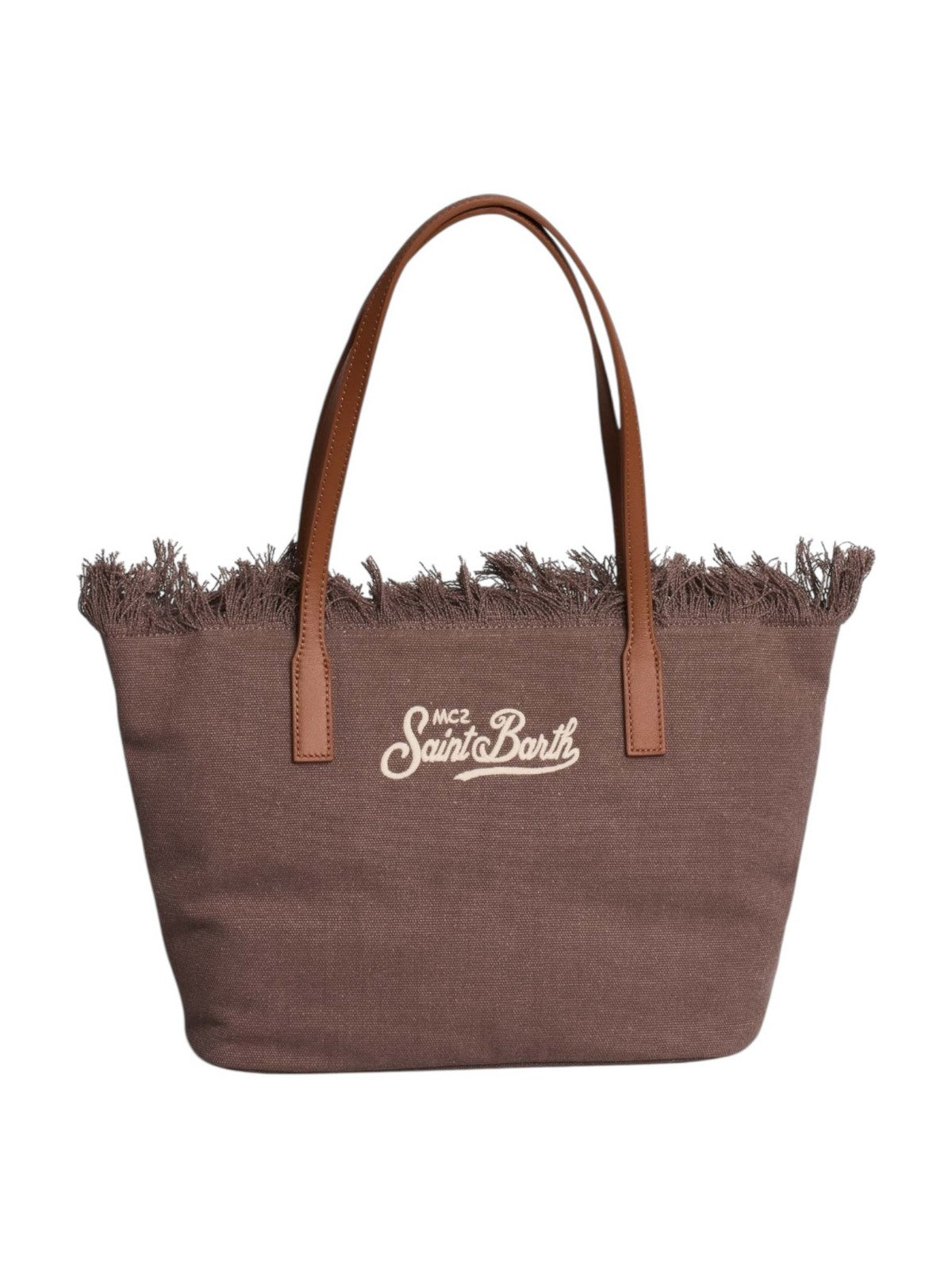 MC2 SAINT BARTH Borsa Donna CITY BAG MID FRINGE 01742L CANVAS 18 EMB