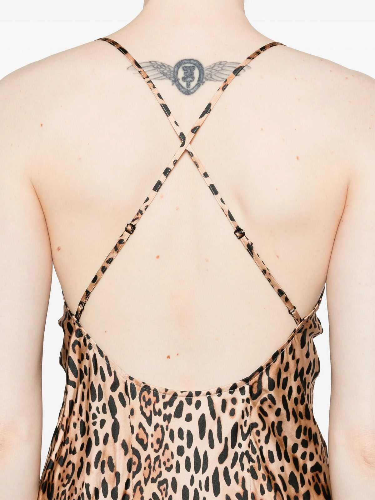 MC2 SAINT BARTH Abito Donna EYDIS 06190H SATIN SAND LEOPARD gioboutiqueweb