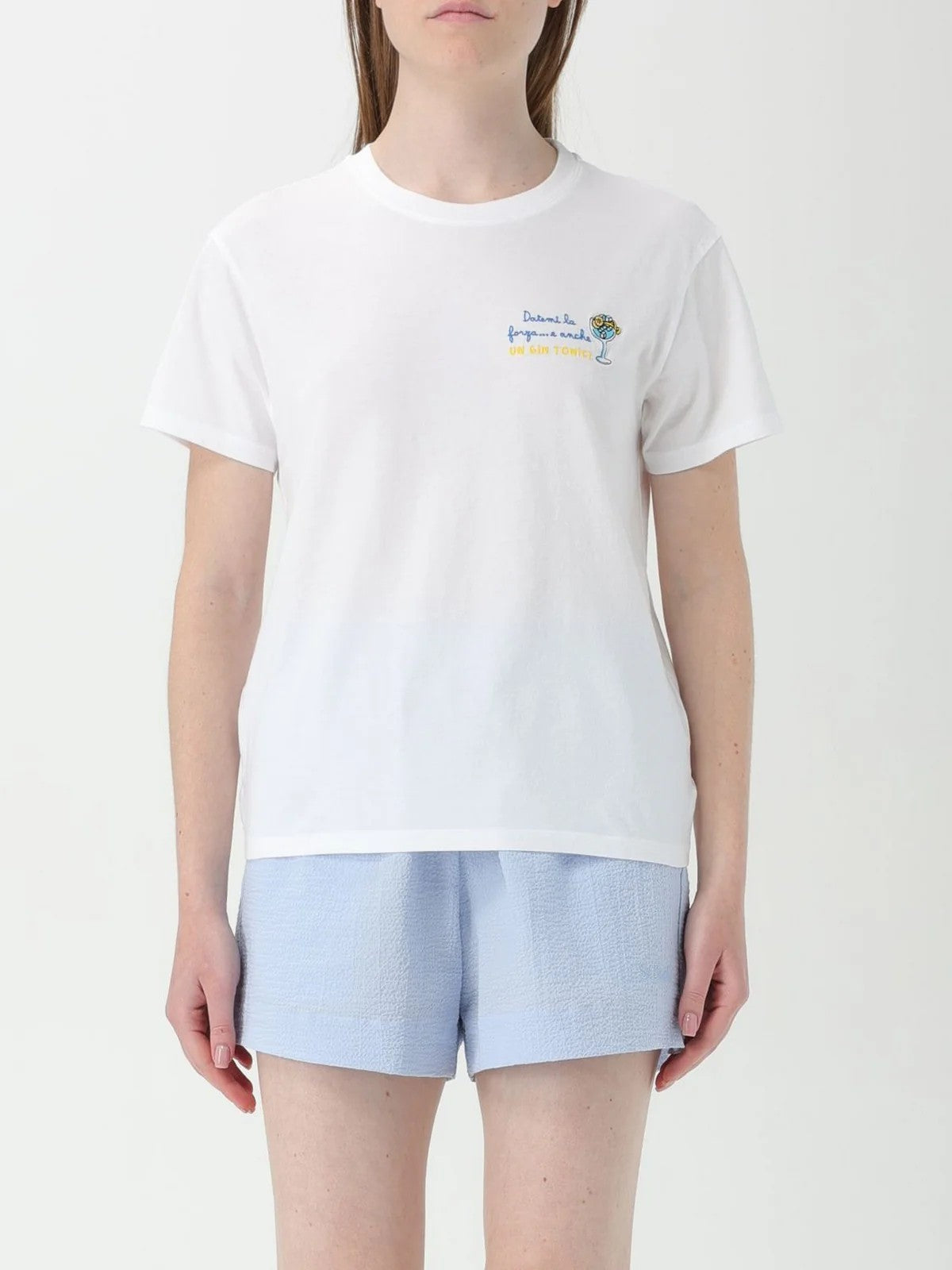 MC2 SAINT BARTH T-shirt Donna EMILIE 06008H FORZA E GIN TONIC 01N EMB gioboutiqueweb