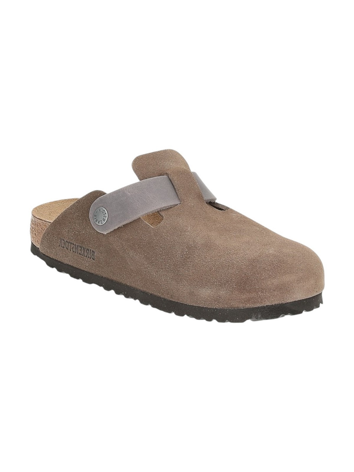 BIRKENSTOCK Sandalo Uomo Boston concrete gray, Suede Leather/Oiled 1029193 Grigio gioboutiqueweb