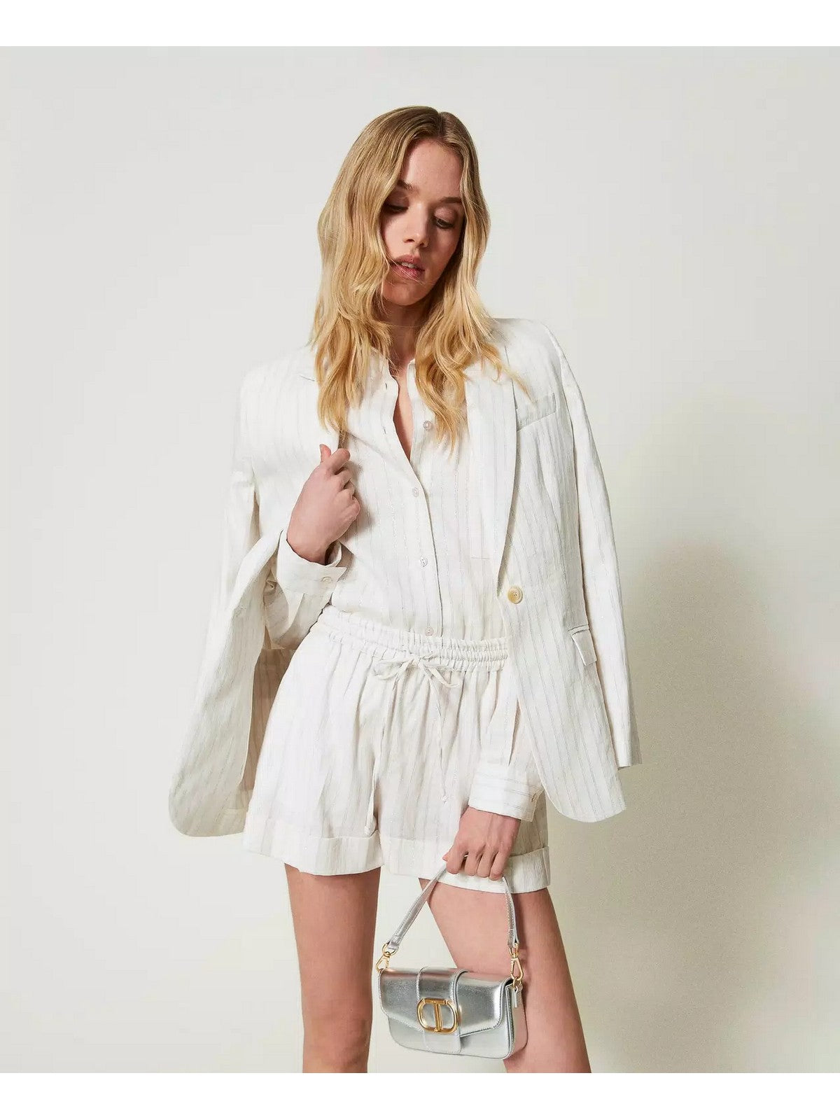 Twinset women's bag 241td8330 00995 silver