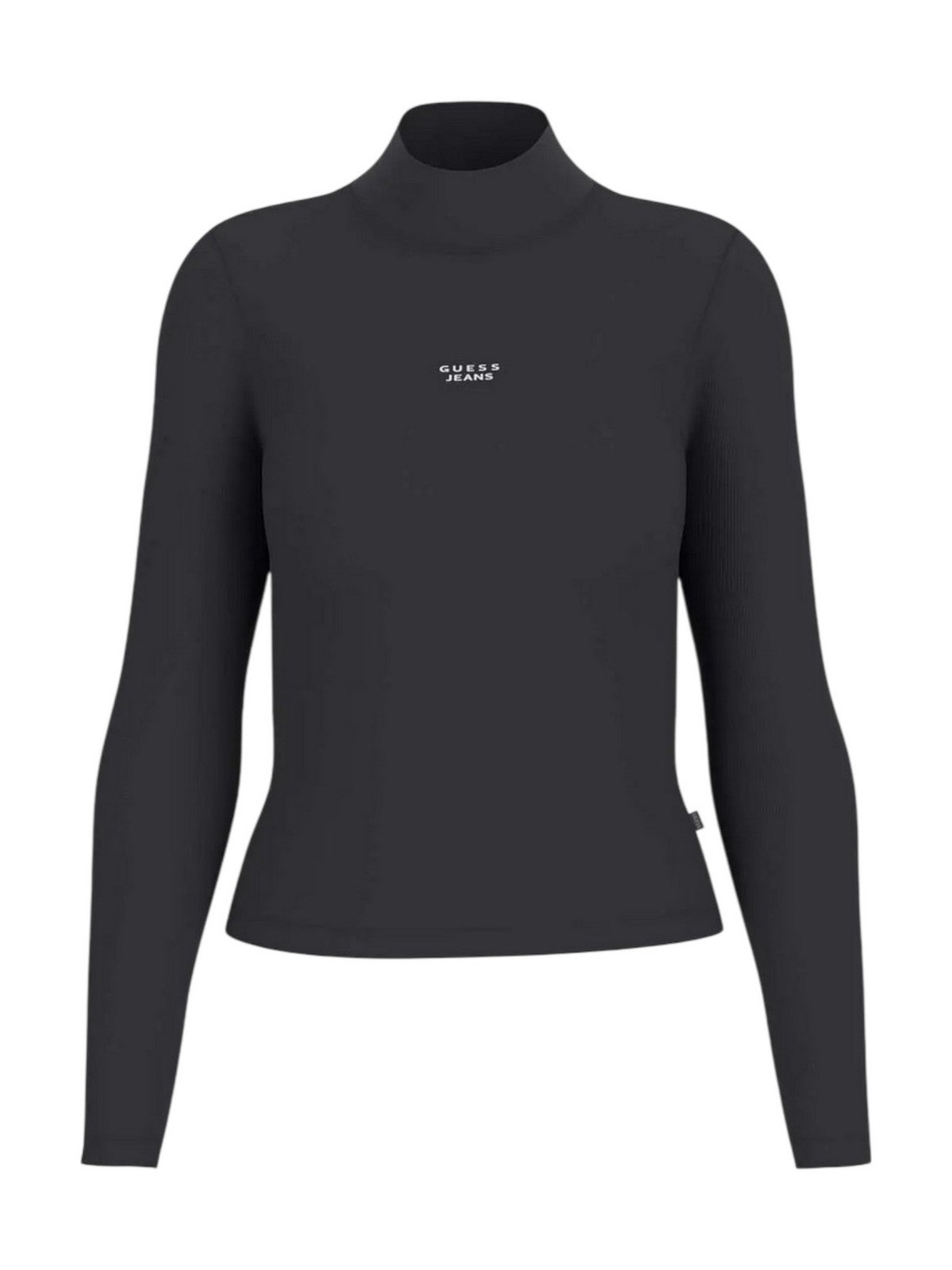 GUESS Maglia Donna GJ LS MOCK NECK EMBRO SLIM TOP W5BP23 KA0H1 JBLK Jet Black A996