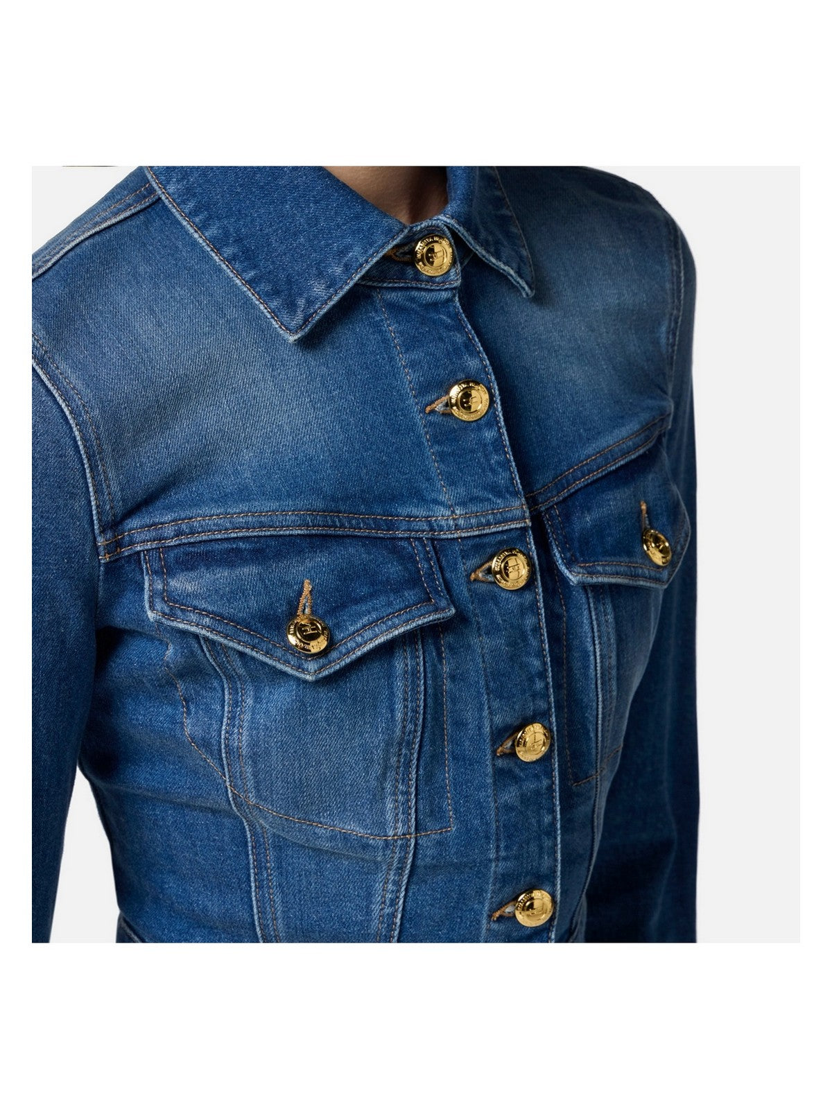 ELISABETTA FRANCHI Giubbino Donna BJ37I51E2-139 Blu gioboutiqueweb