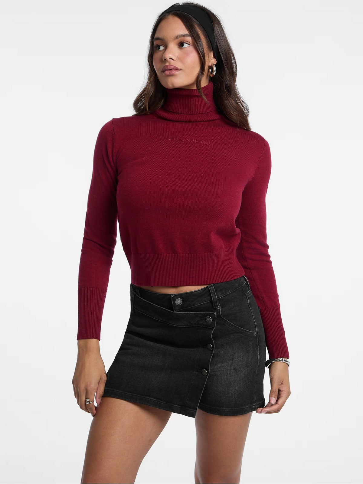 GUESS Maglione dolcevita Donna GJ LS TN GUESS J EMB SWTR W4BR15 Z3HO2 G5M3 RAVISHING RED