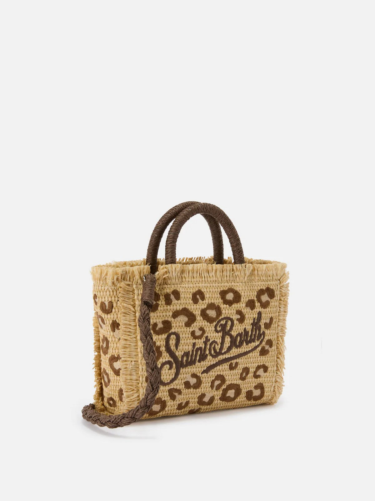 MC2 SAINT BARTH Borsa Donna VANITY MINI STRAW N 00349L LEOPARD 18 EMB