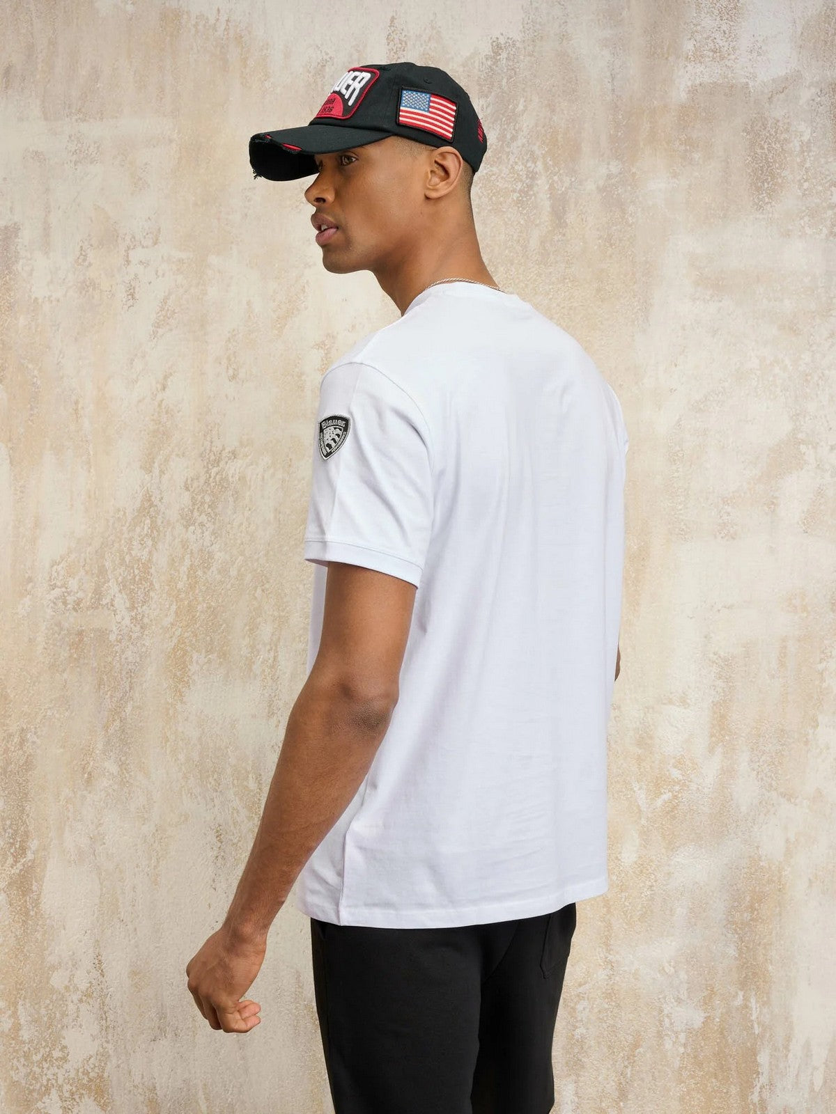 BLAUER T-shirt Uomo Anthony 25SBLUH02275 007100 100 Bianco gioboutiqueweb