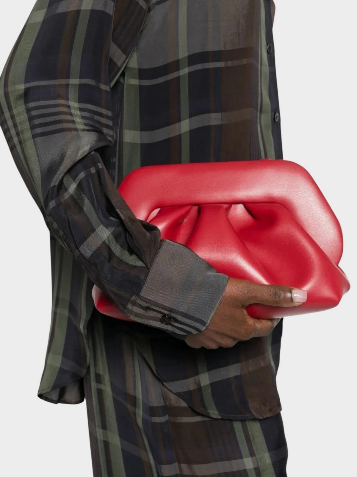 THEMOIRè Bios Medium vegan fabric bag red eco-friendly design