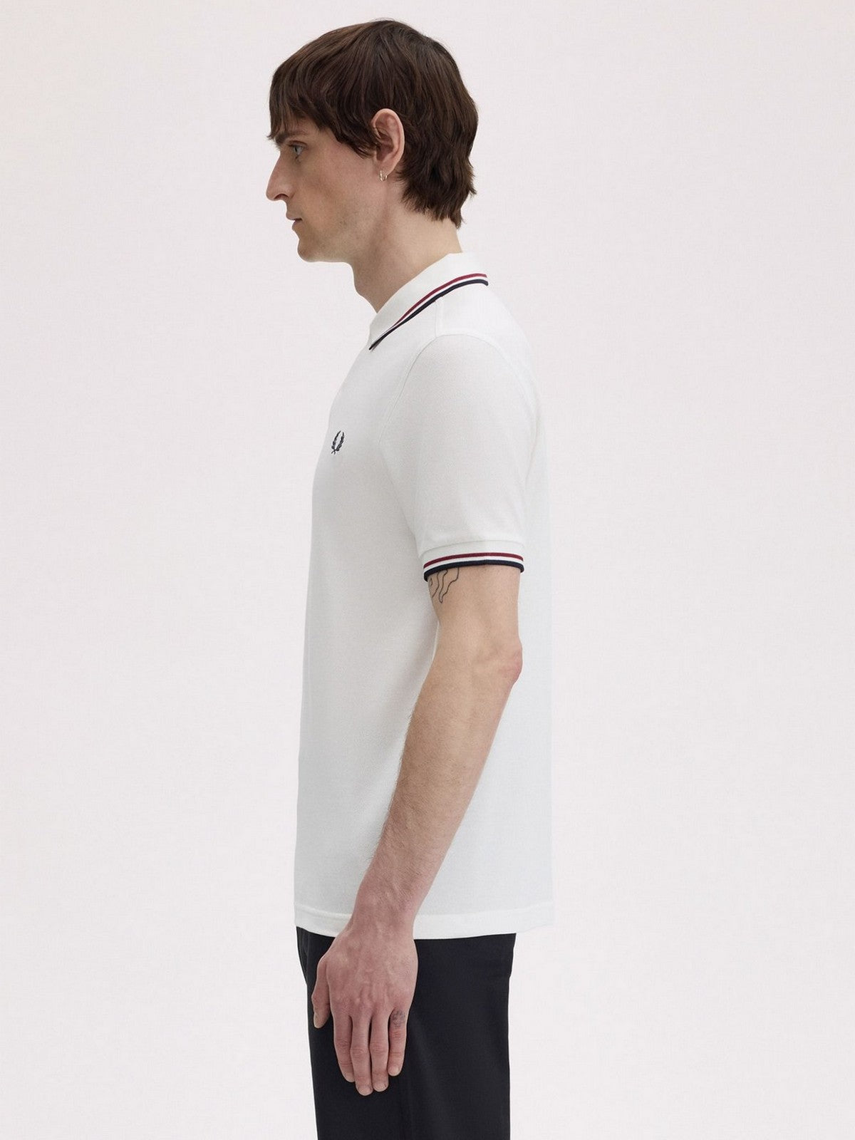 FRED PERRY Polo Uomo FP TWIN TIPPED FRED PERRY SHIRT FP-M3600P-57 T60 SNWHT/BRED/NVY