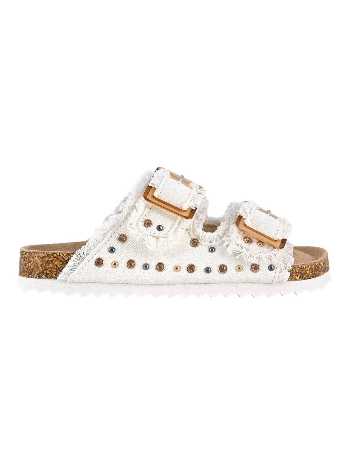 COLORS OF CALIFORNIA Sandalo Bambine e ragazze Denim Sandal With Studs HC.2409 OFF off white gioboutiqueweb