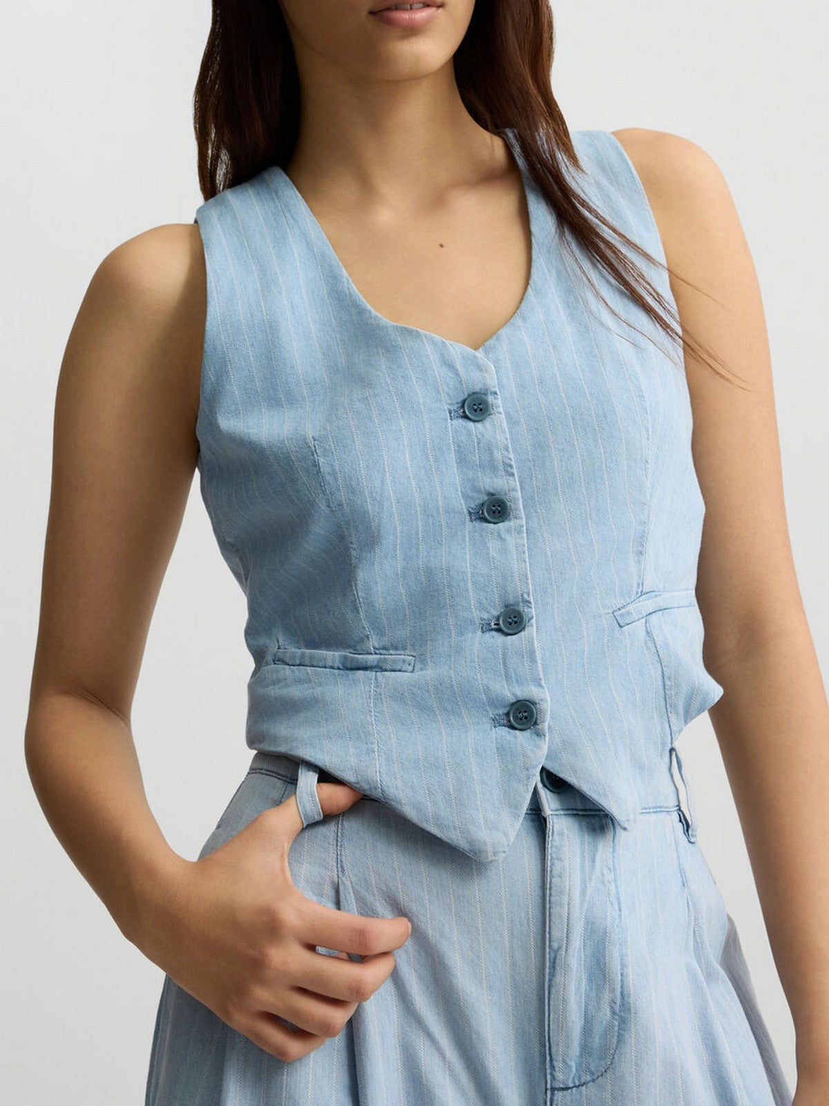 LIU JO BLUE DENIM Gilet Donna UA5122D4989 78822 Blu gioboutiqueweb