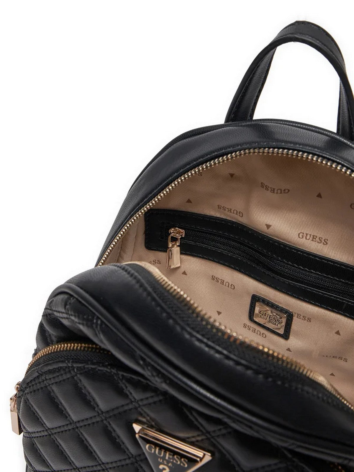 GUESS Zaino Donna GIULLY DOME BACKPACK HWQG87 48320 BLA Nero gioboutiqueweb