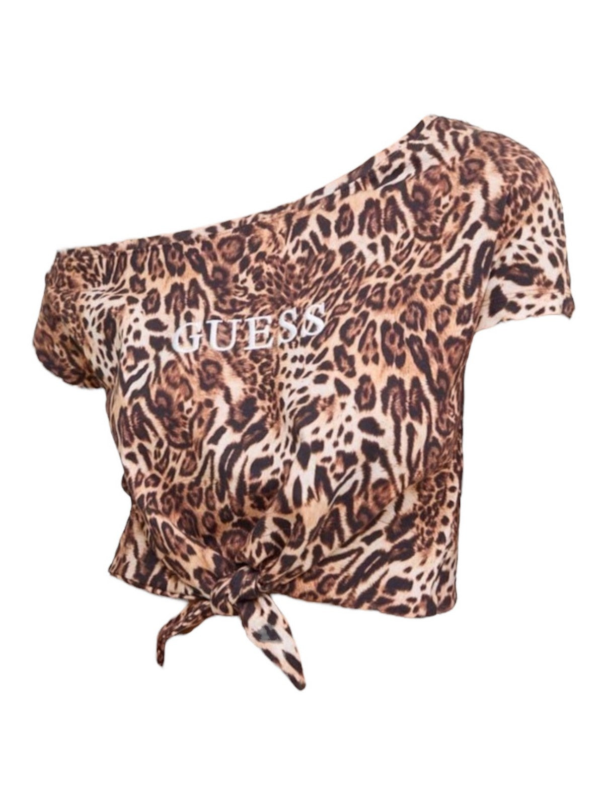 GUESS BEACHWEAR T-Shirt e Polo Donna Ss Nodo Crop Tee E4GI05 JA914 P122 Beige gioboutiqueweb