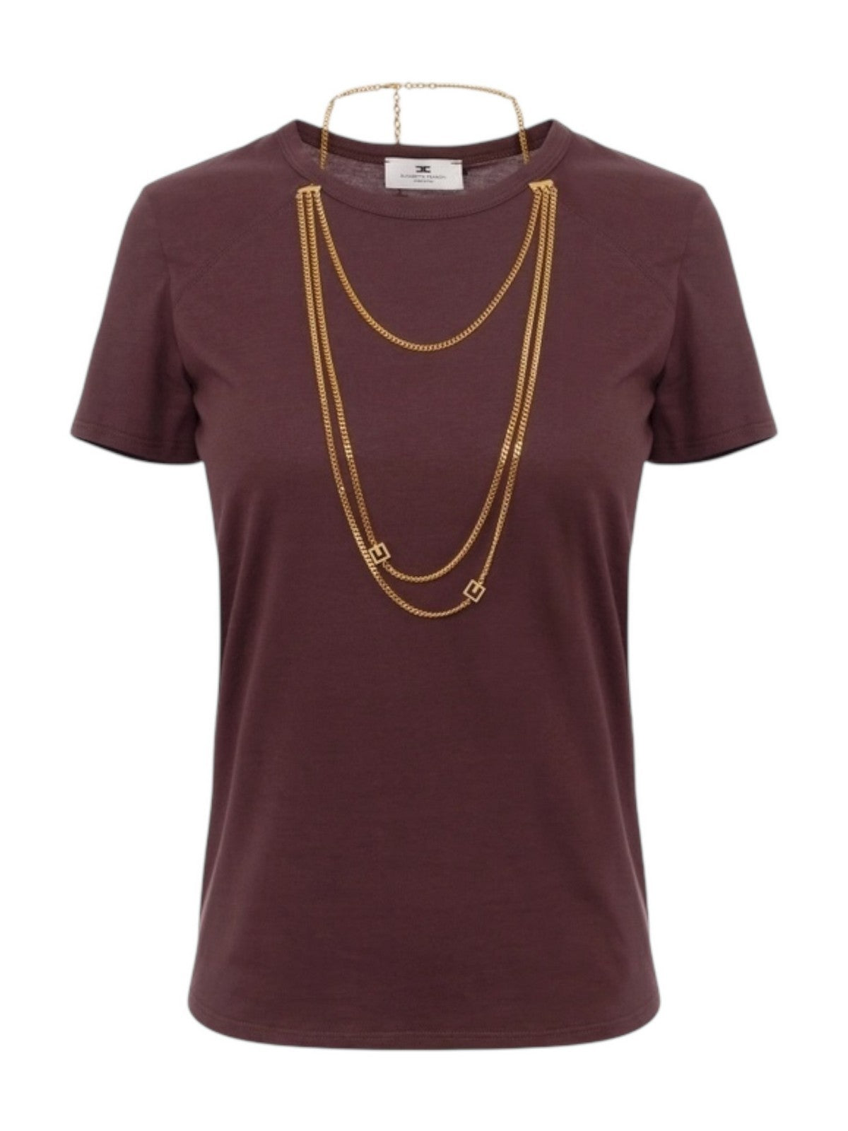ELISABETTA FRANCHI T-shirt Donna MA00956E2 EA4 MERLOT gioboutiqueweb