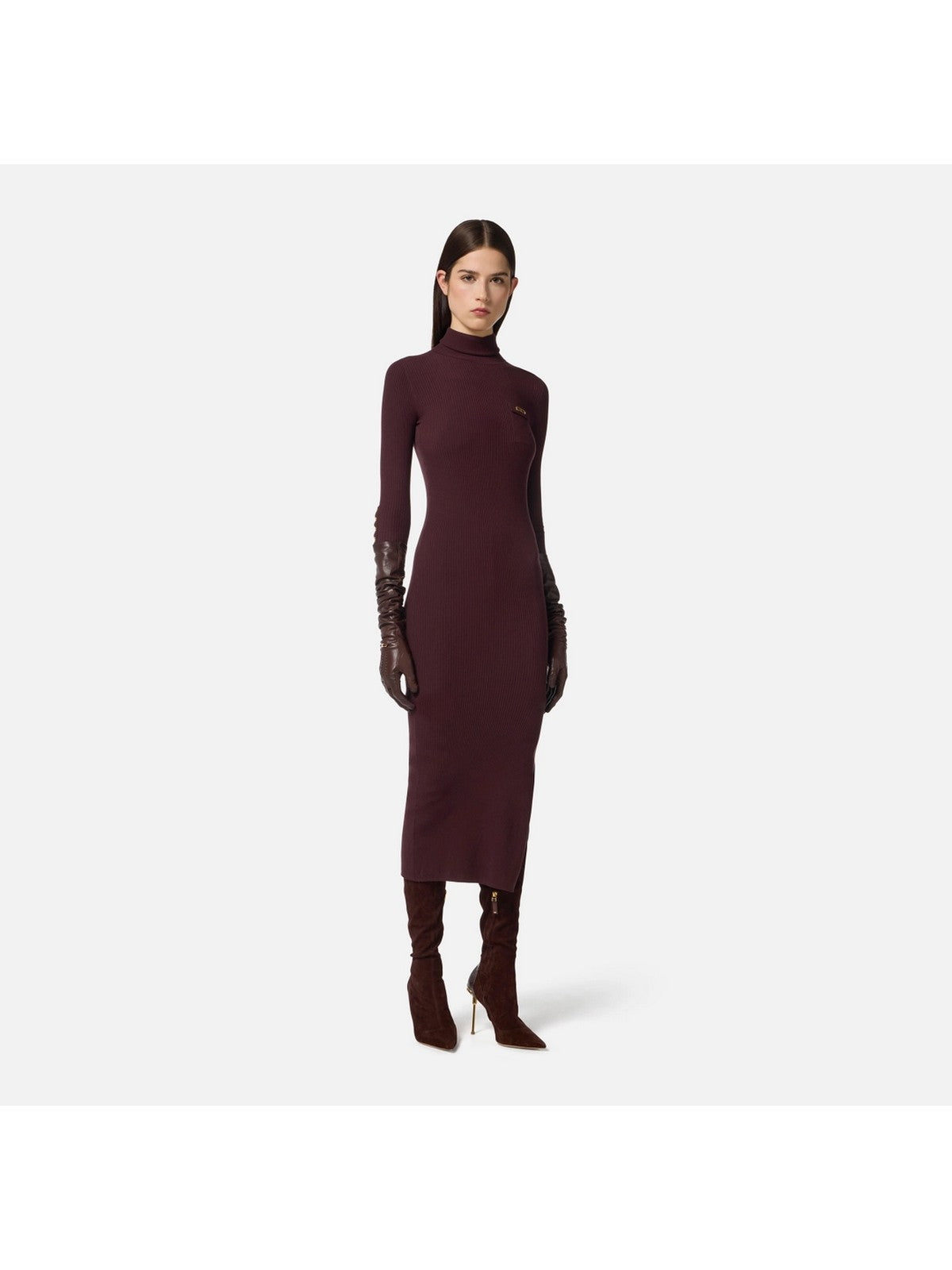 ELISABETTA FRANCHI Abito Donna AM23B56E2 EA4 MERLOT gioboutiqueweb