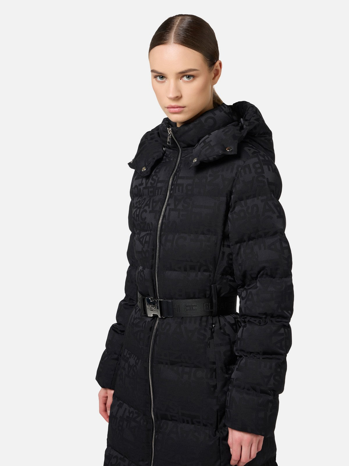 ELISABETTA FRANCHI Piumino Donna PI71D46E2 110 Nero gioboutiqueweb