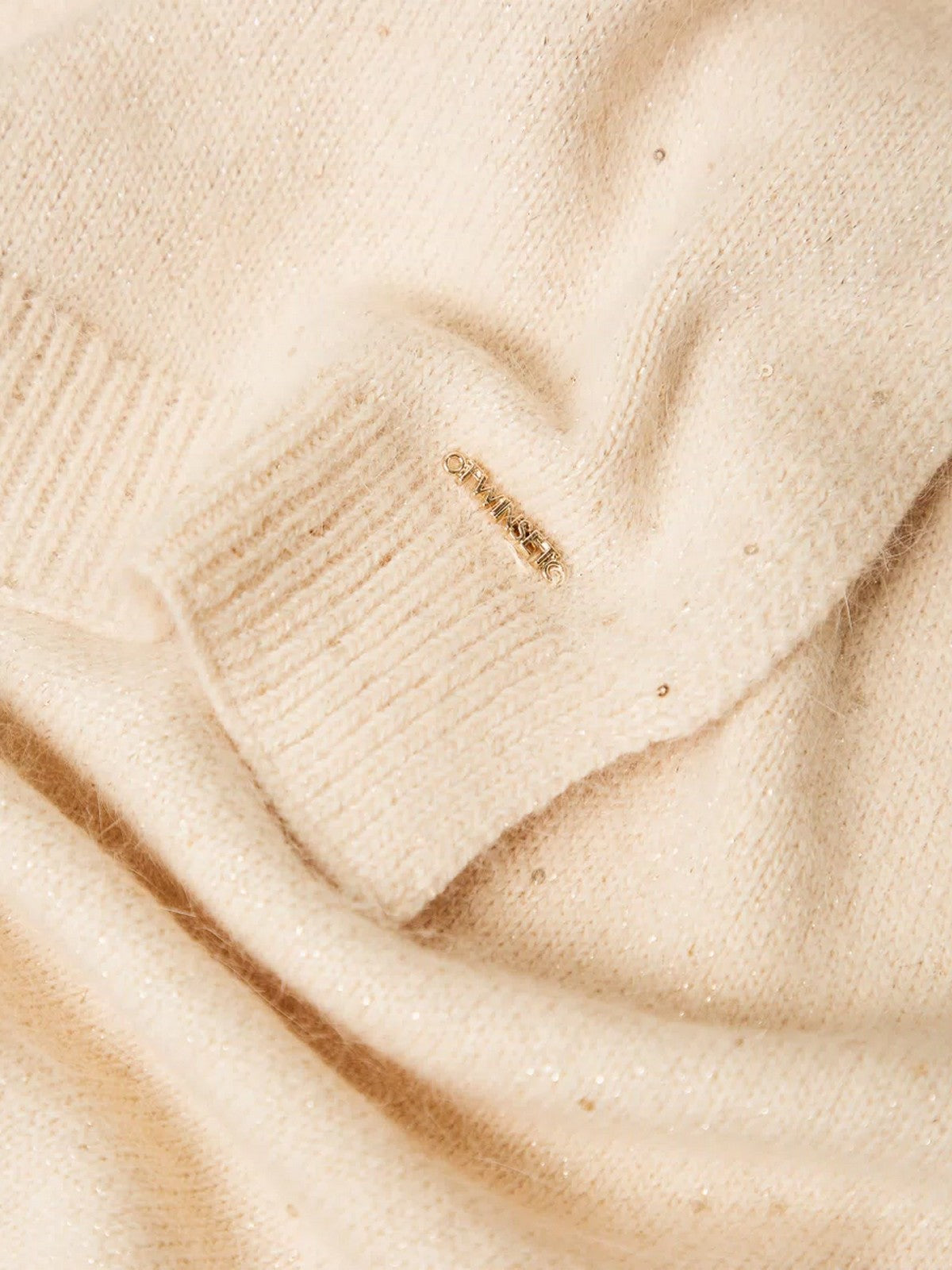 TWINSET Sciarpa Donna SEQUINS KNITTING 252TA426A 07222 PARCHMENT