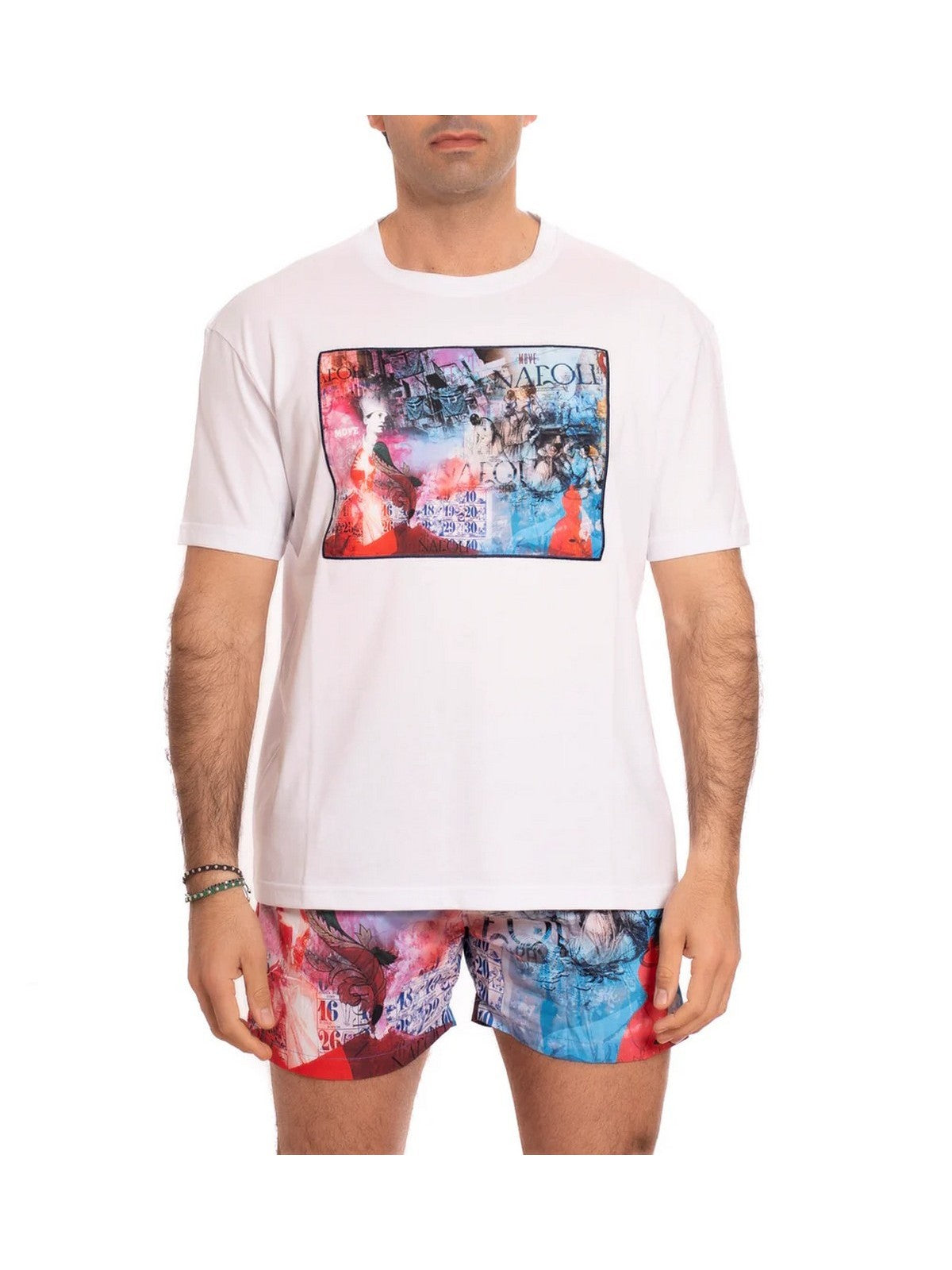 MOVE be different T-shirt Uomo T-SHIRT NAPOLI BIANCO gioboutiqueweb
